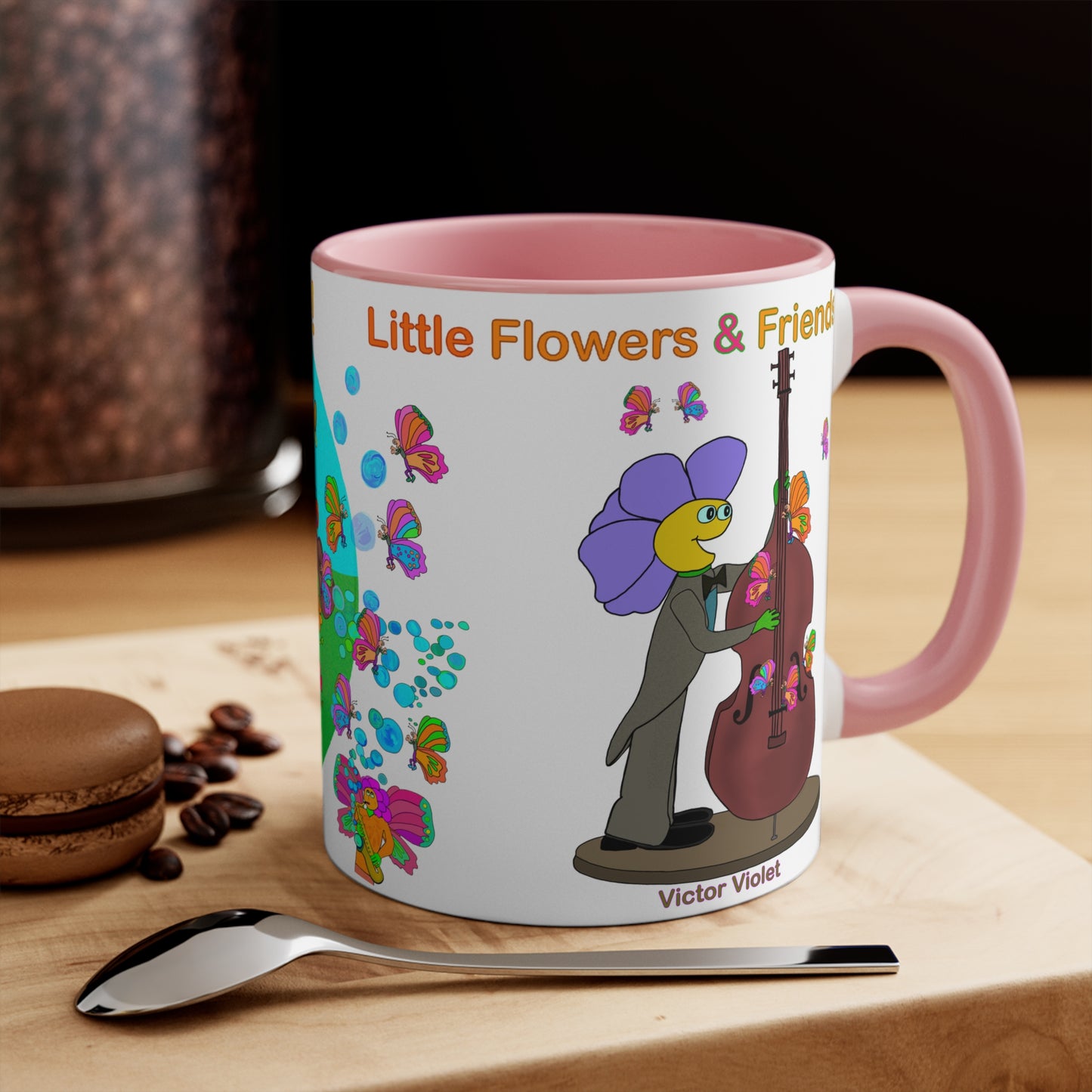 Accent Mug #P027, Pink 11oz