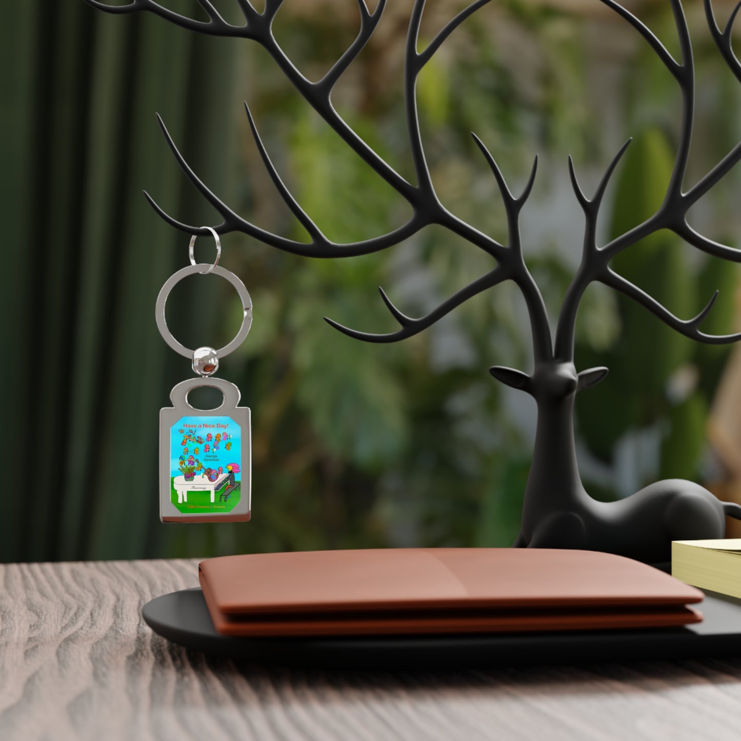 Rectangle Photo Keyring-#032