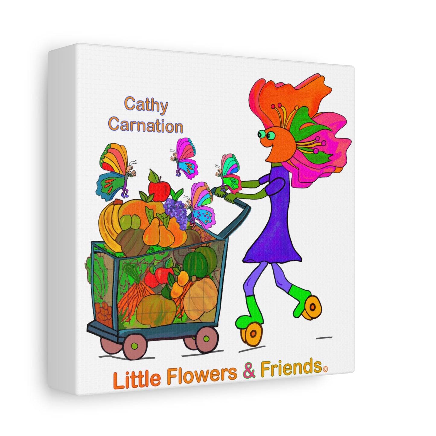 #021W) Cathy Carnation, Matte Canvas, Stretched, 1.25"