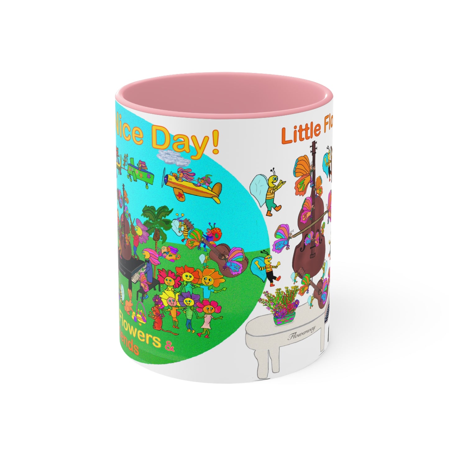 Accent Mug #P030, Pink 11oz