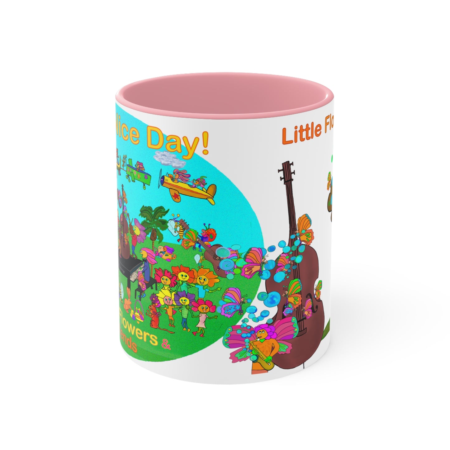 Accent Mug #P022, Pink 11oz