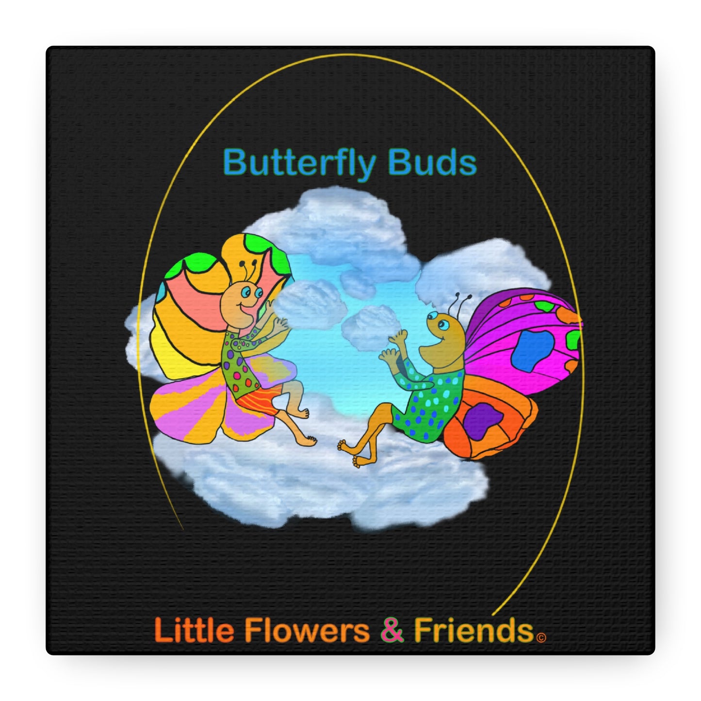 #011B) Butterfly Buds, Matte Canvas, Stretched, 1.25"