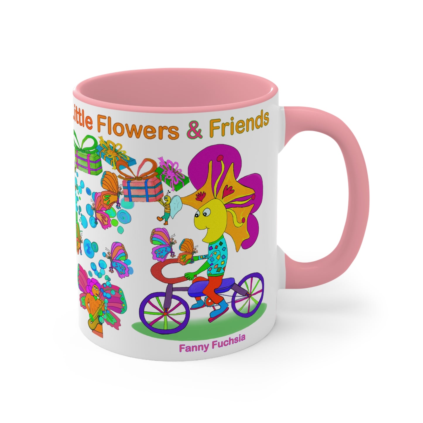 Accent Mug #P005, Pink 11oz