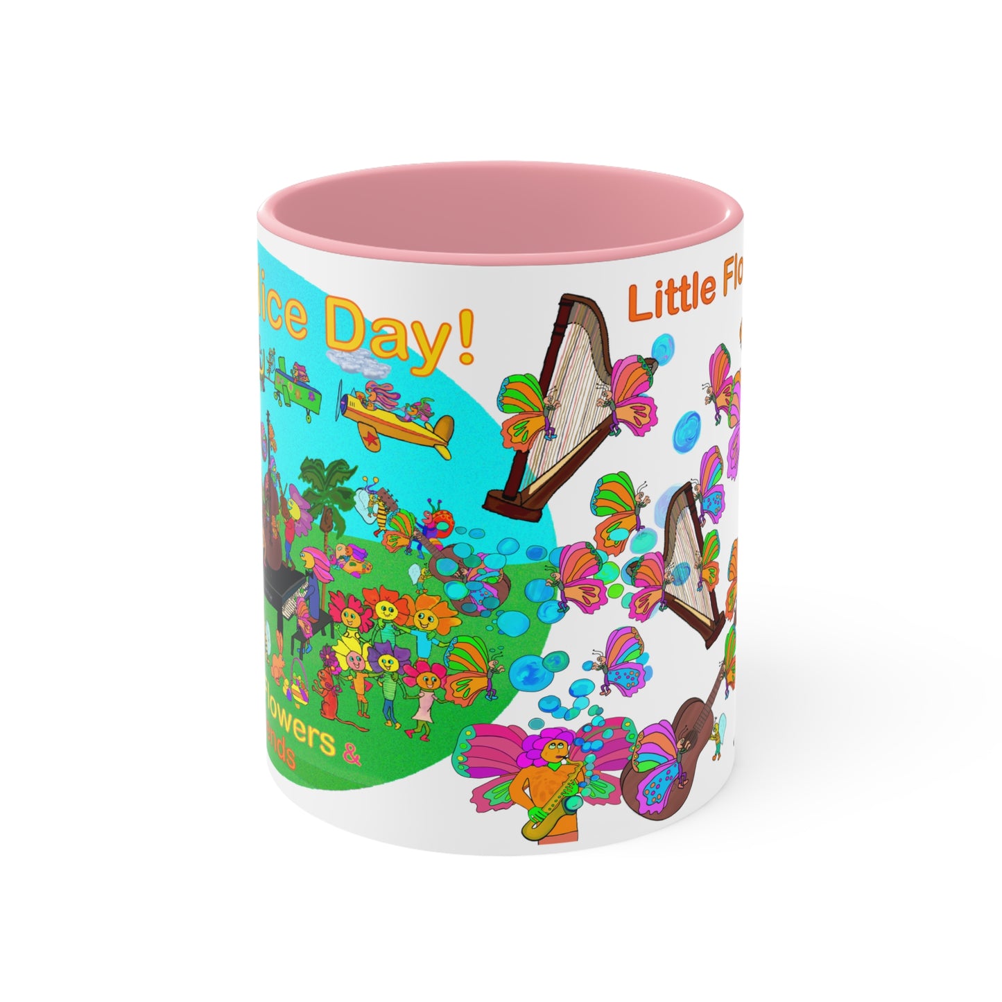 Accent Mug #P012, Pink 11oz
