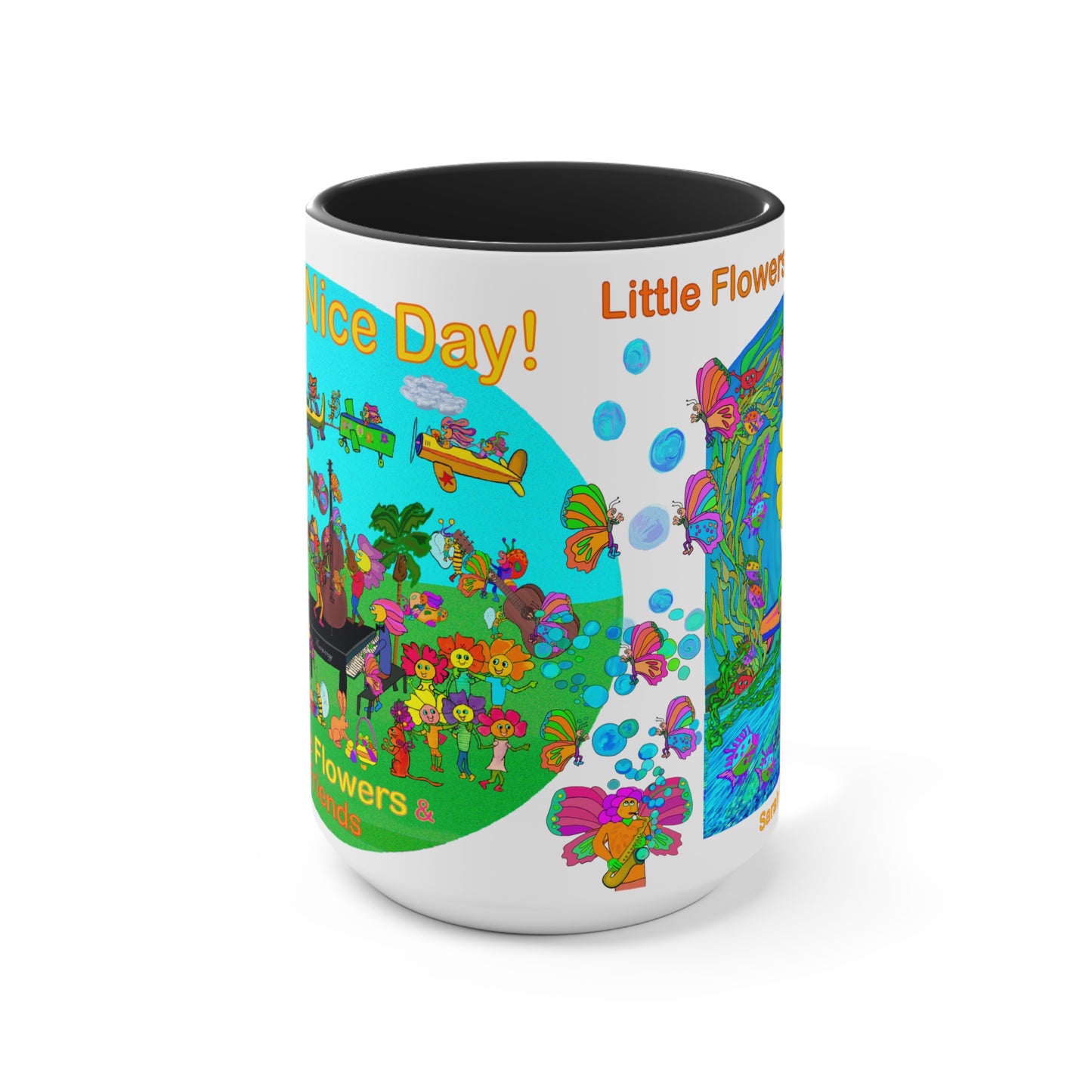 Accent Mug #B007, Black 15oz