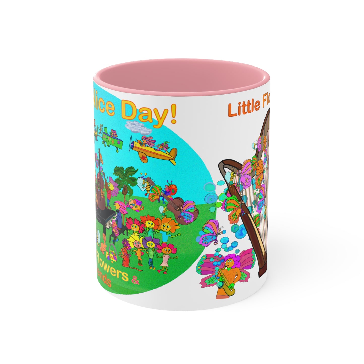 Accent Mug #P025, Pink 11oz