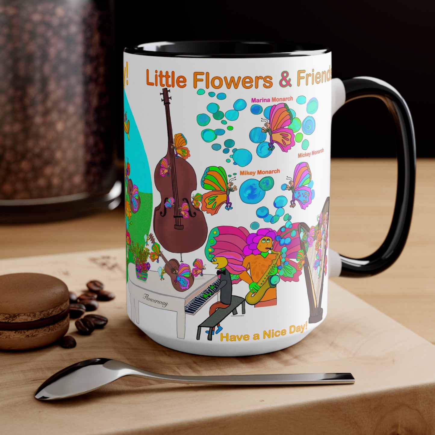 Accent Mug #B037, Black 15oz