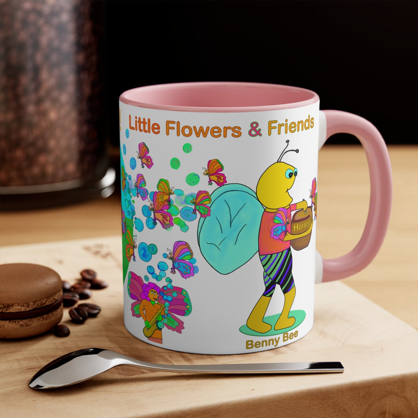 Accent Mug #P035, Pink 11oz