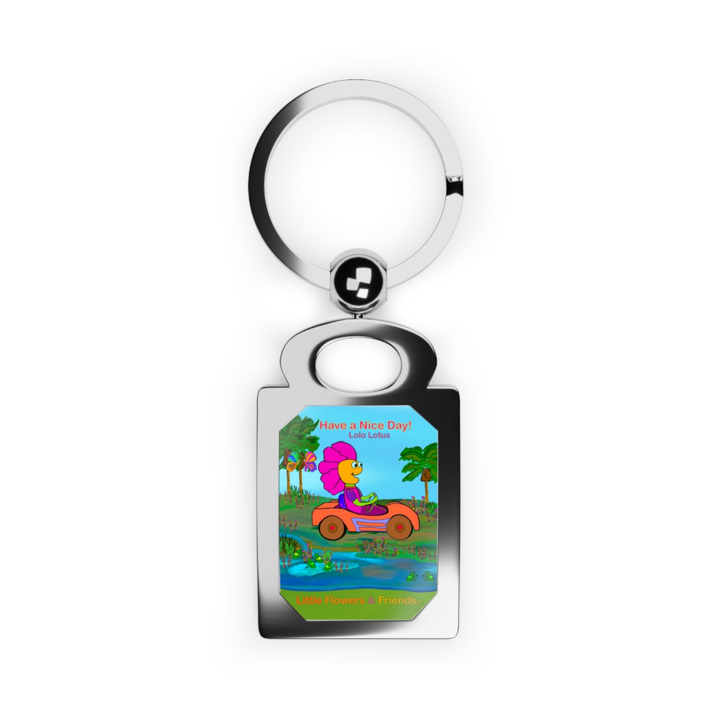 Rectangle Photo Keyring-#007