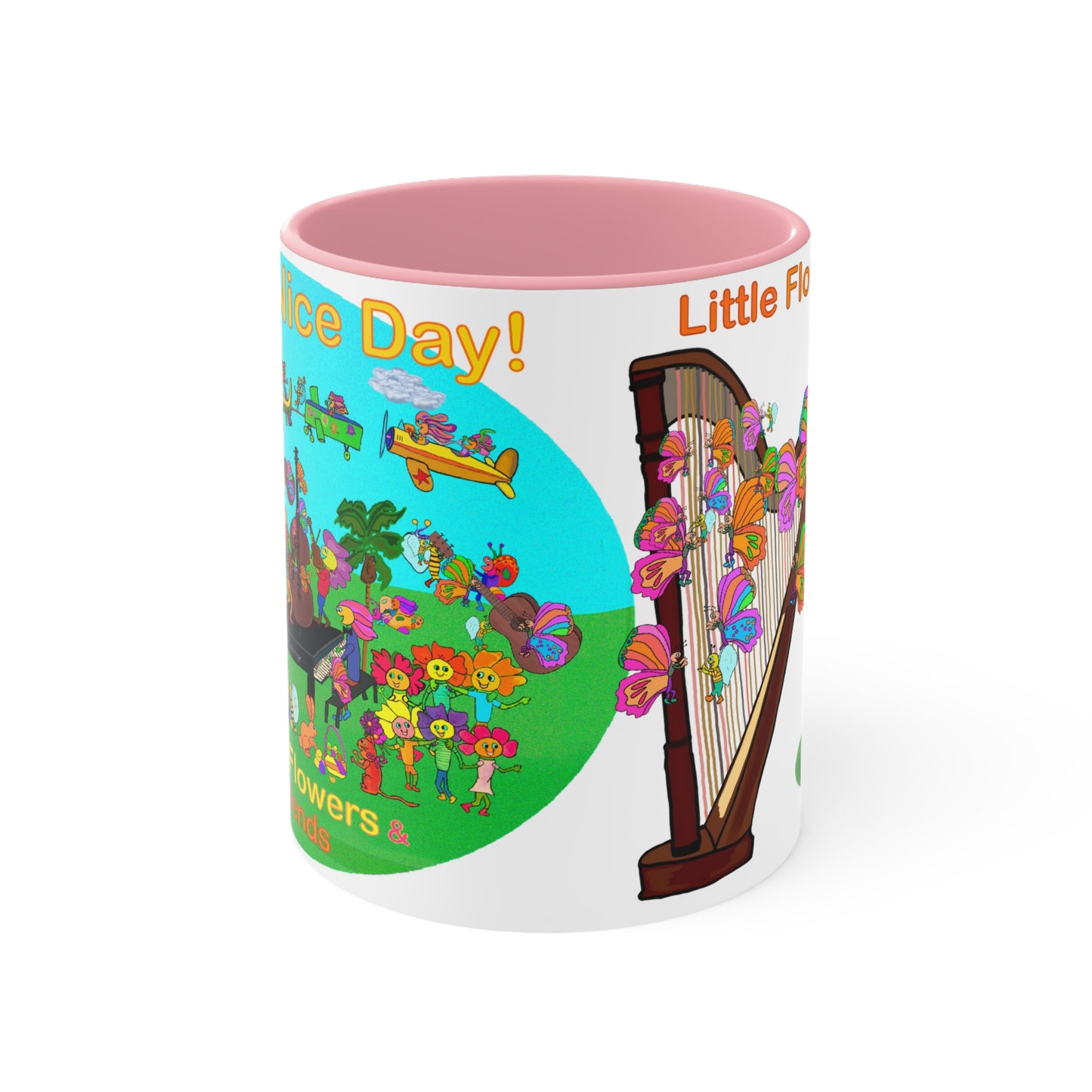 Accent Mug #P010, Pink 11oz