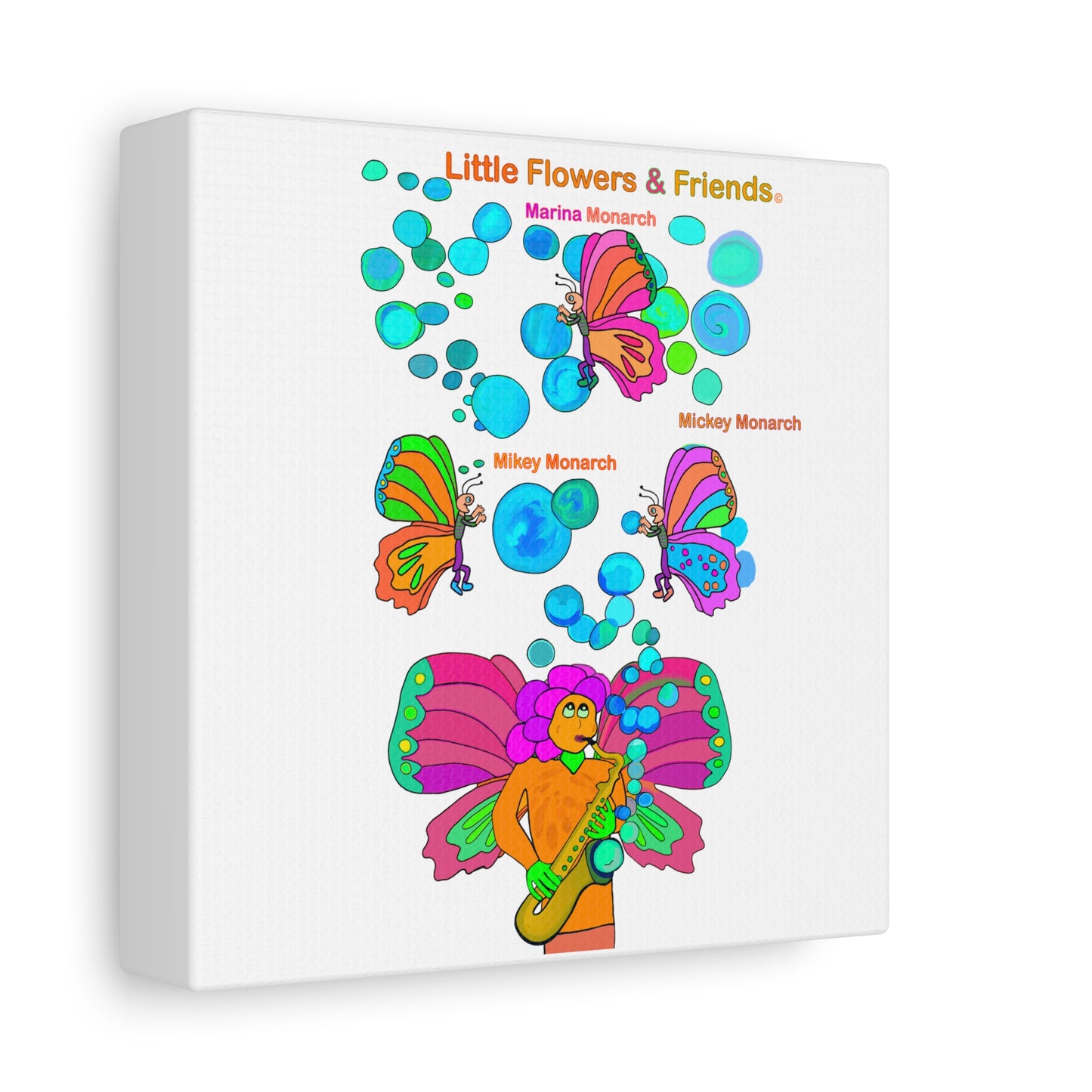 #010W) Monarch Trio, Matte Canvas, Stretched, 1.25"
