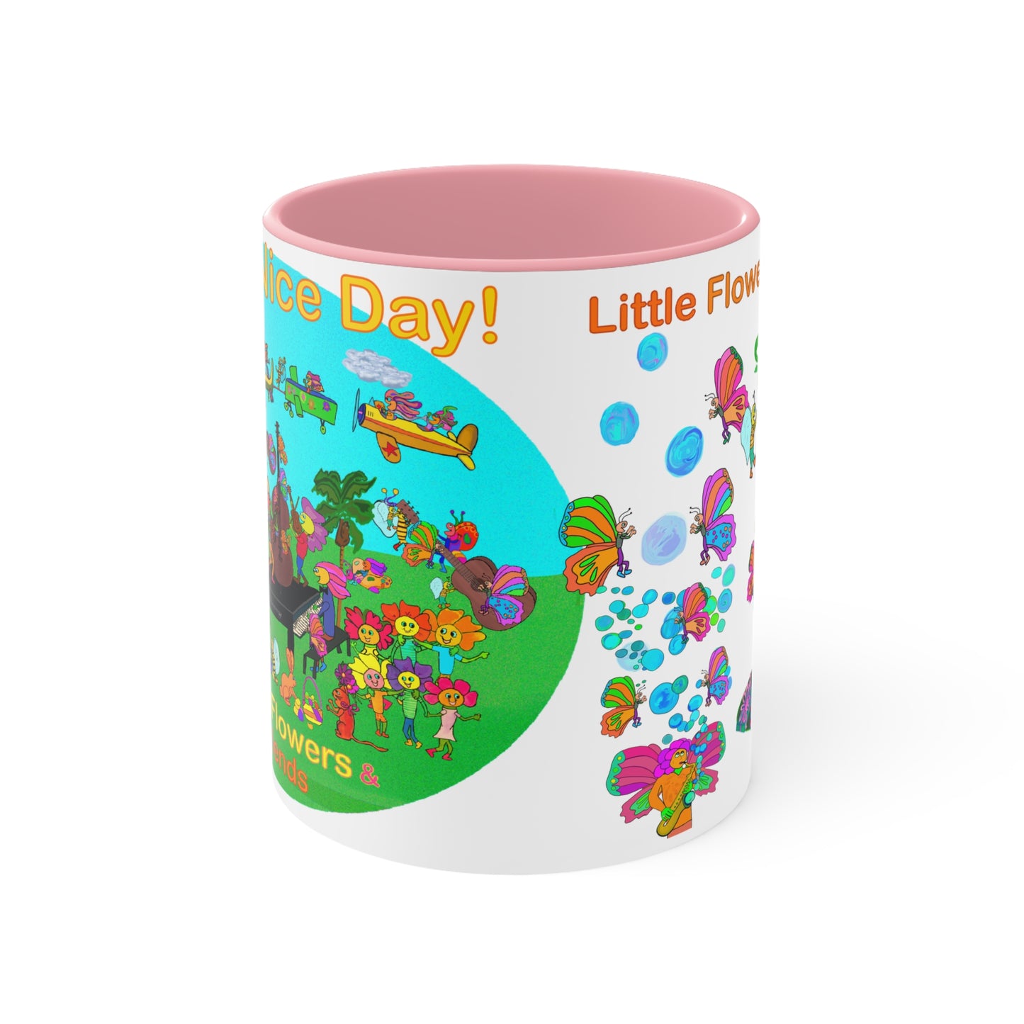 Accent Mug #P004, Pink 11oz