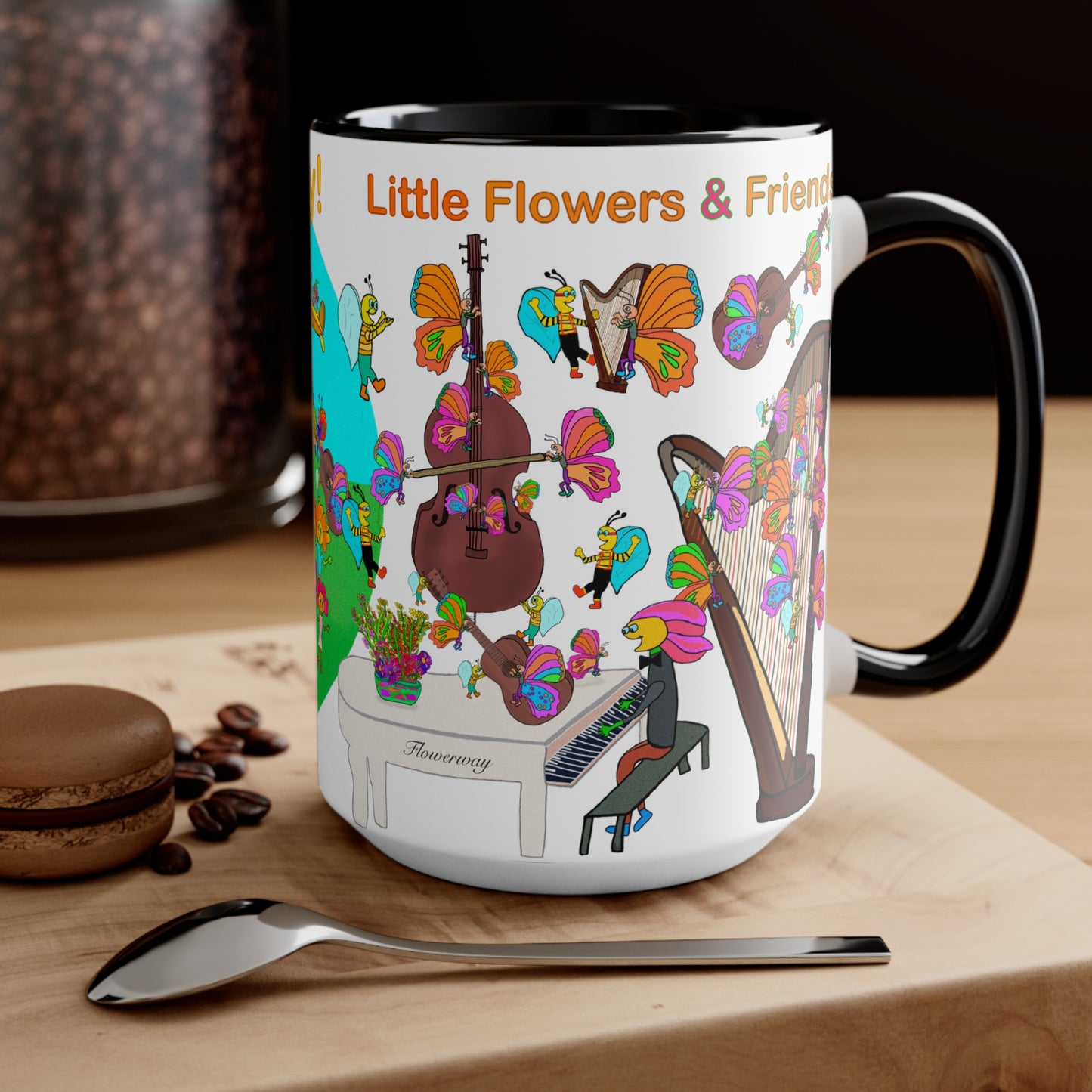 Accent Mug #B038, Black 15oz