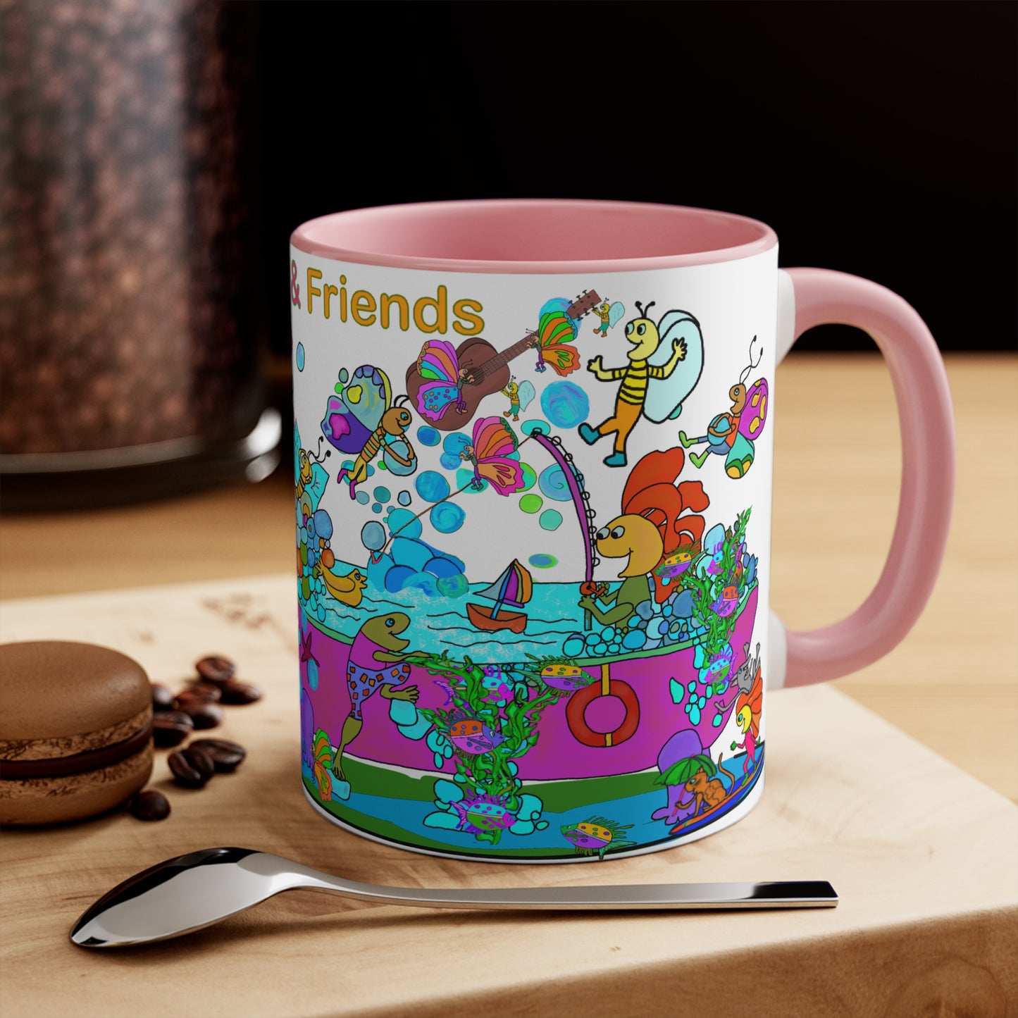Accent Mug #P041, Pink 11oz
