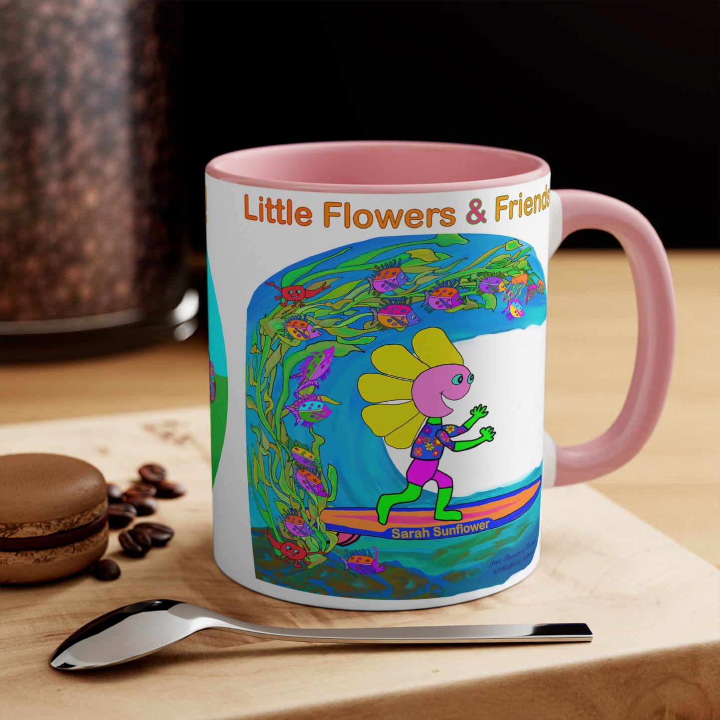 Accent Mug #P036, Pink 11oz