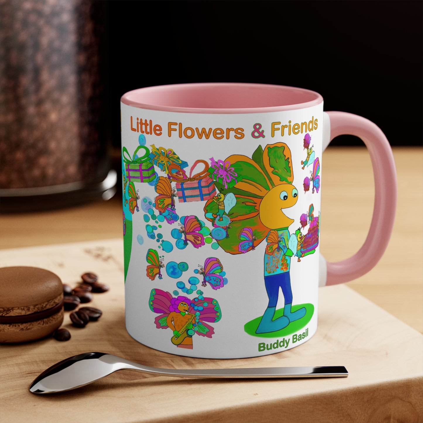 Accent Mug #P038, Pink 11oz