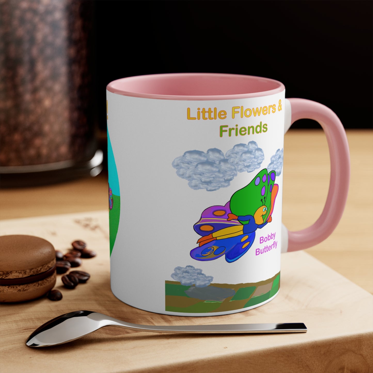 Accent Mug #P007, Pink 11oz