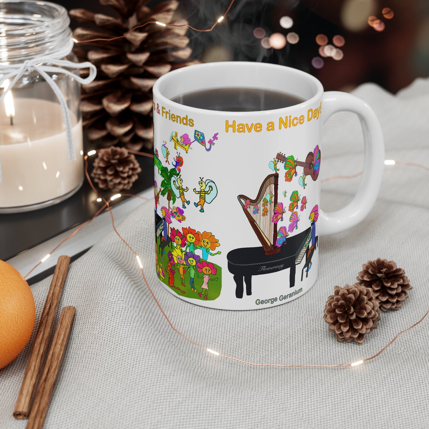 Ceramic Mug 11oz, Jazz Fest-#008