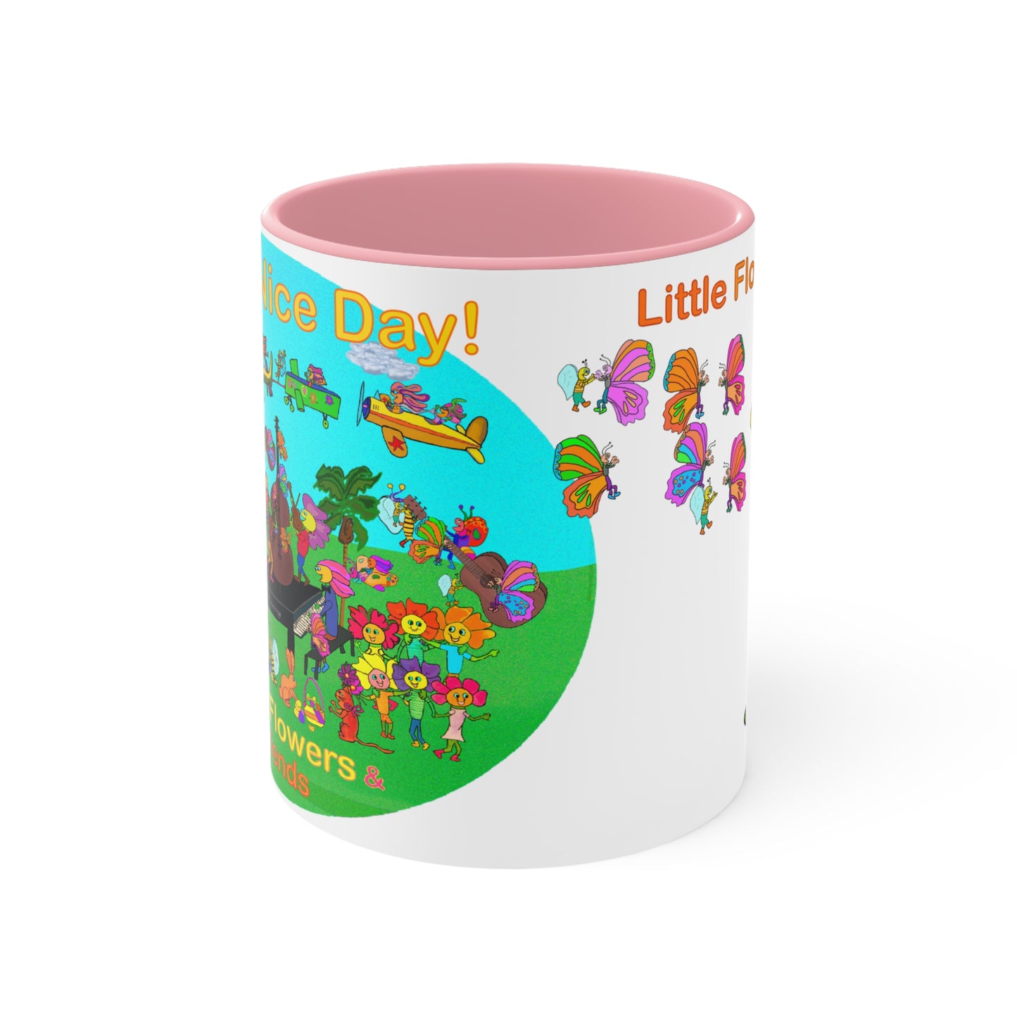Accent Mug #P018, Pink 11oz