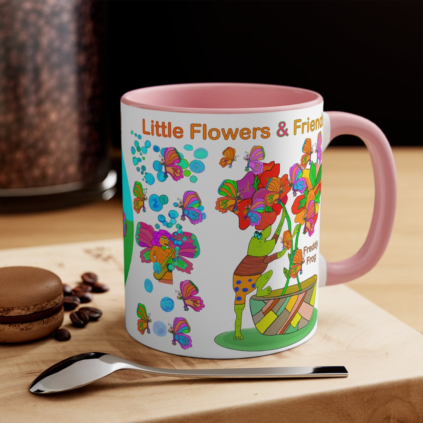 Accent Mug #P001, Pink 11oz