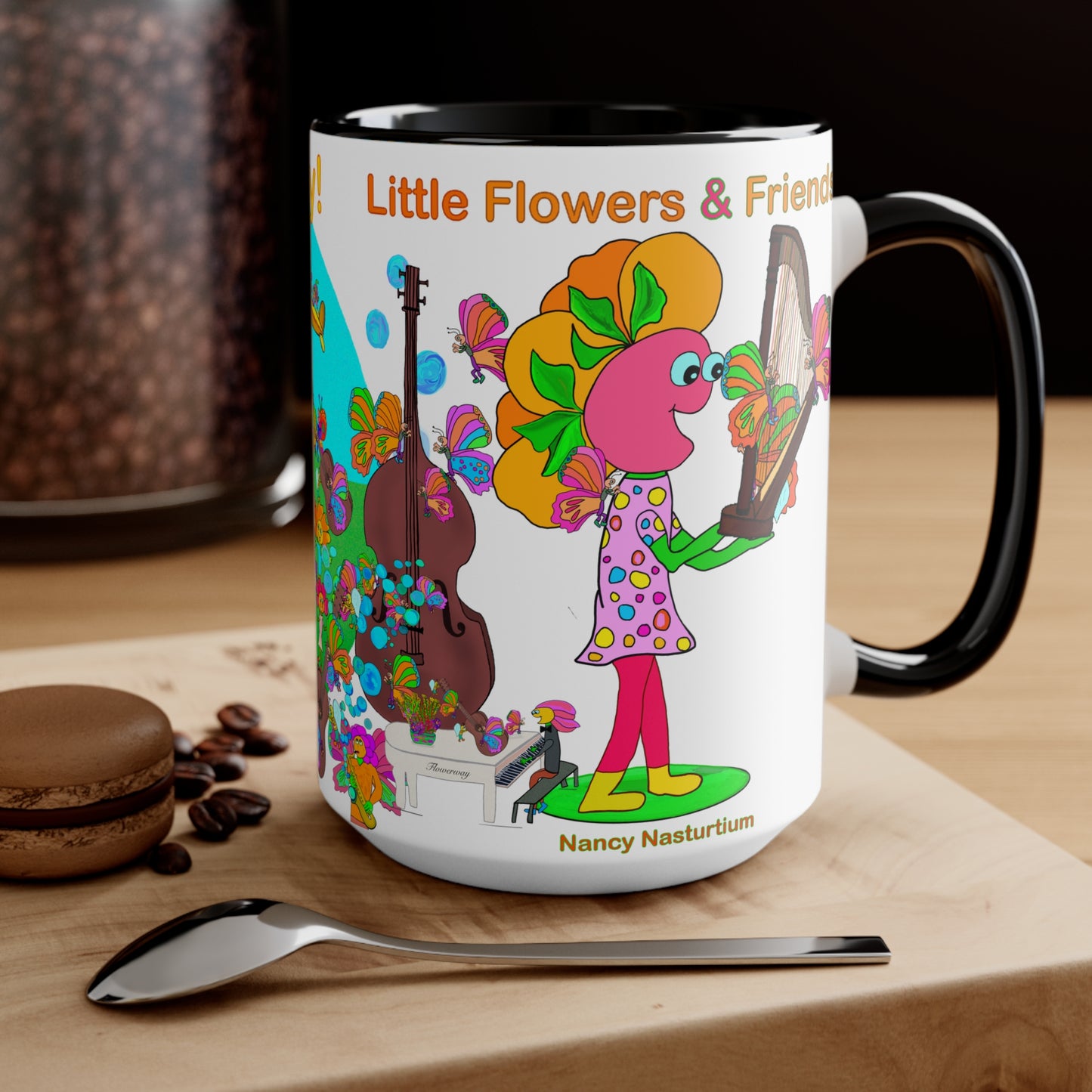 Accent Mug #B027, Black 15oz