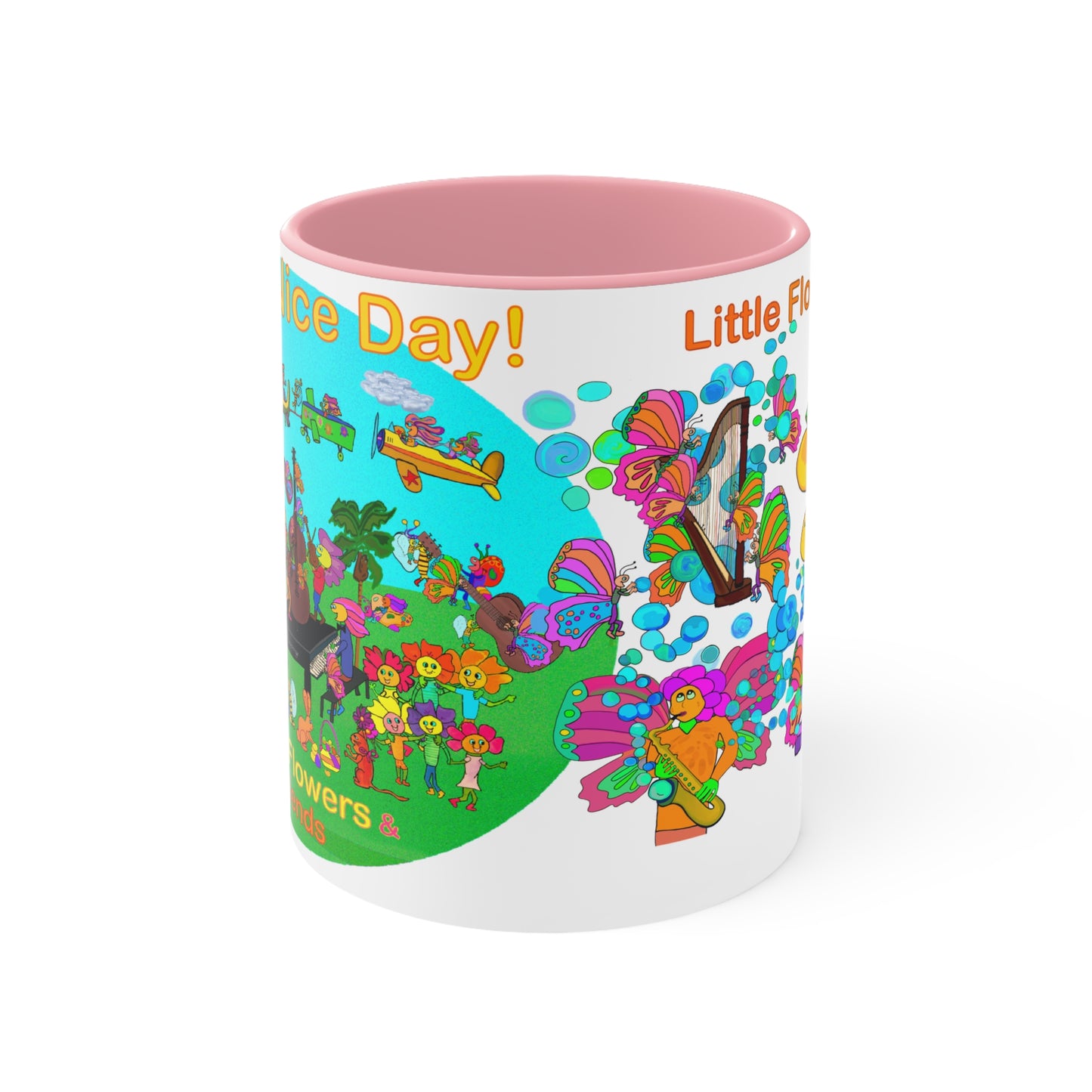 Accent Mug #P013, Pink 11oz