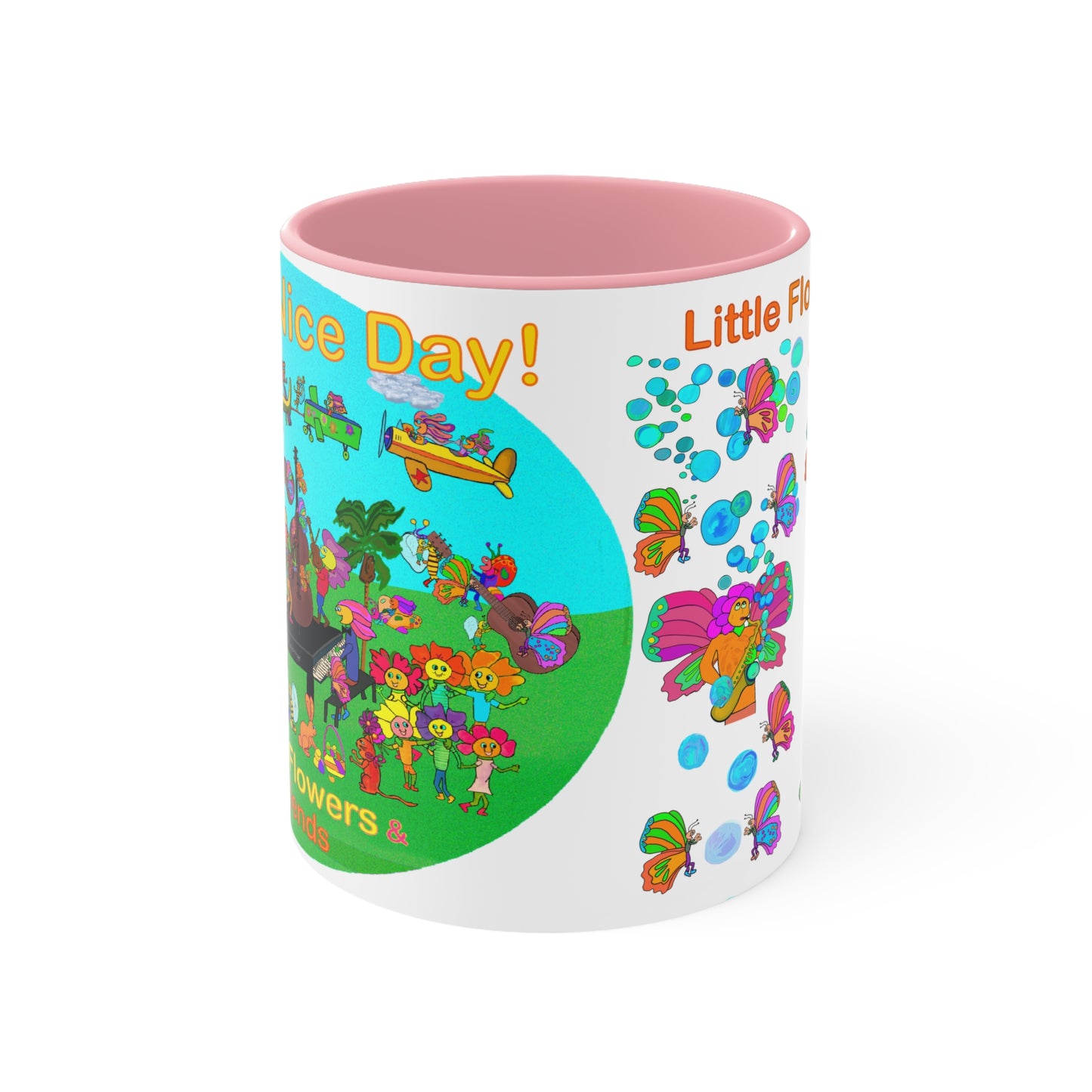 Accent Mug #P001, Pink 11oz