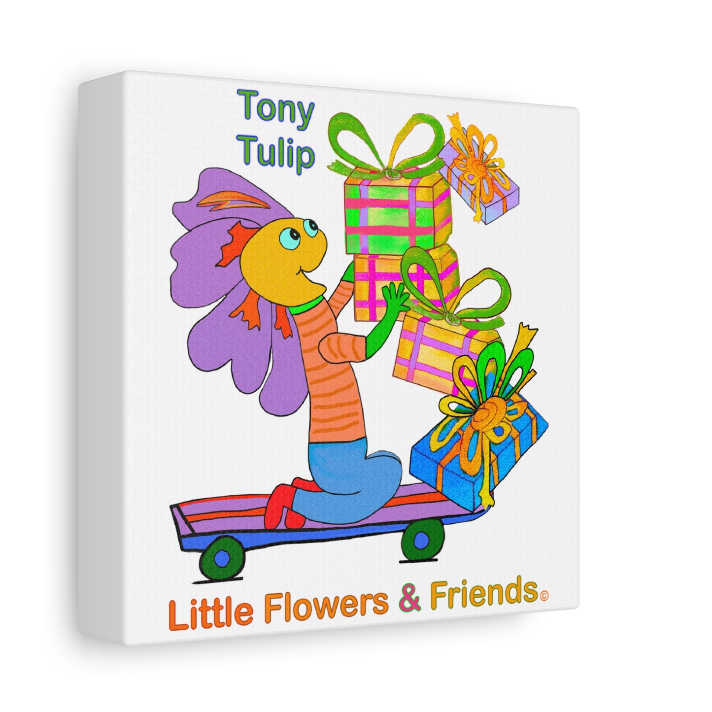 #033W) Tony Tulip, Matte Canvas, Stretched, 1.25"