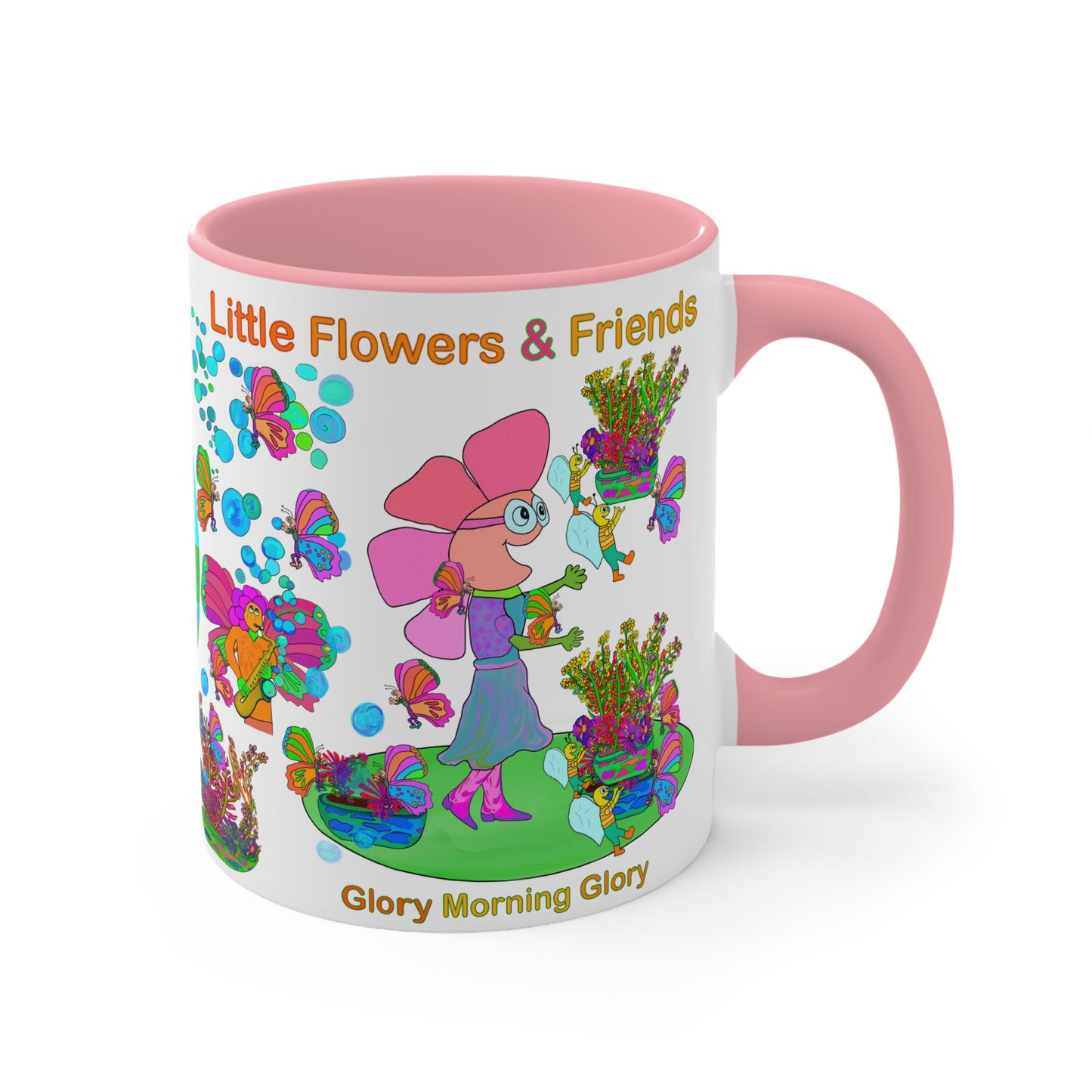 Accent Mug #P006, Pink 11oz