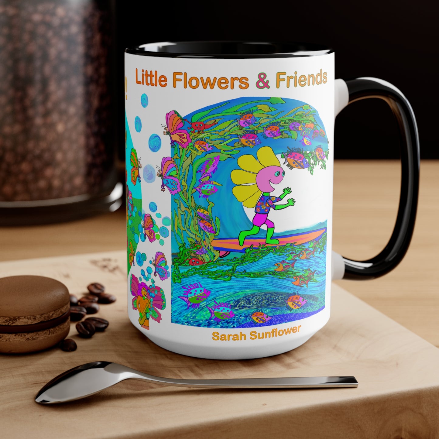 Accent Mug #B007, Black 15oz