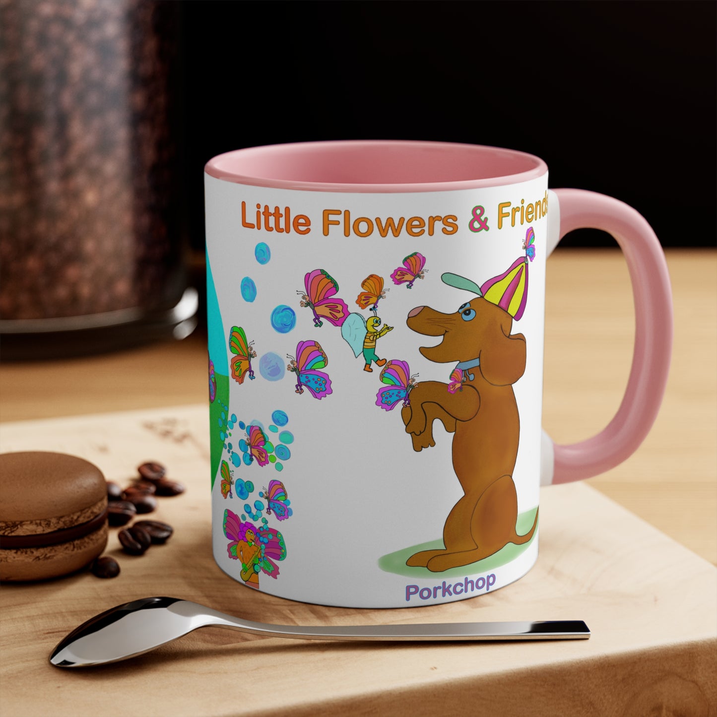 Accent Mug #P021, Pink 11oz