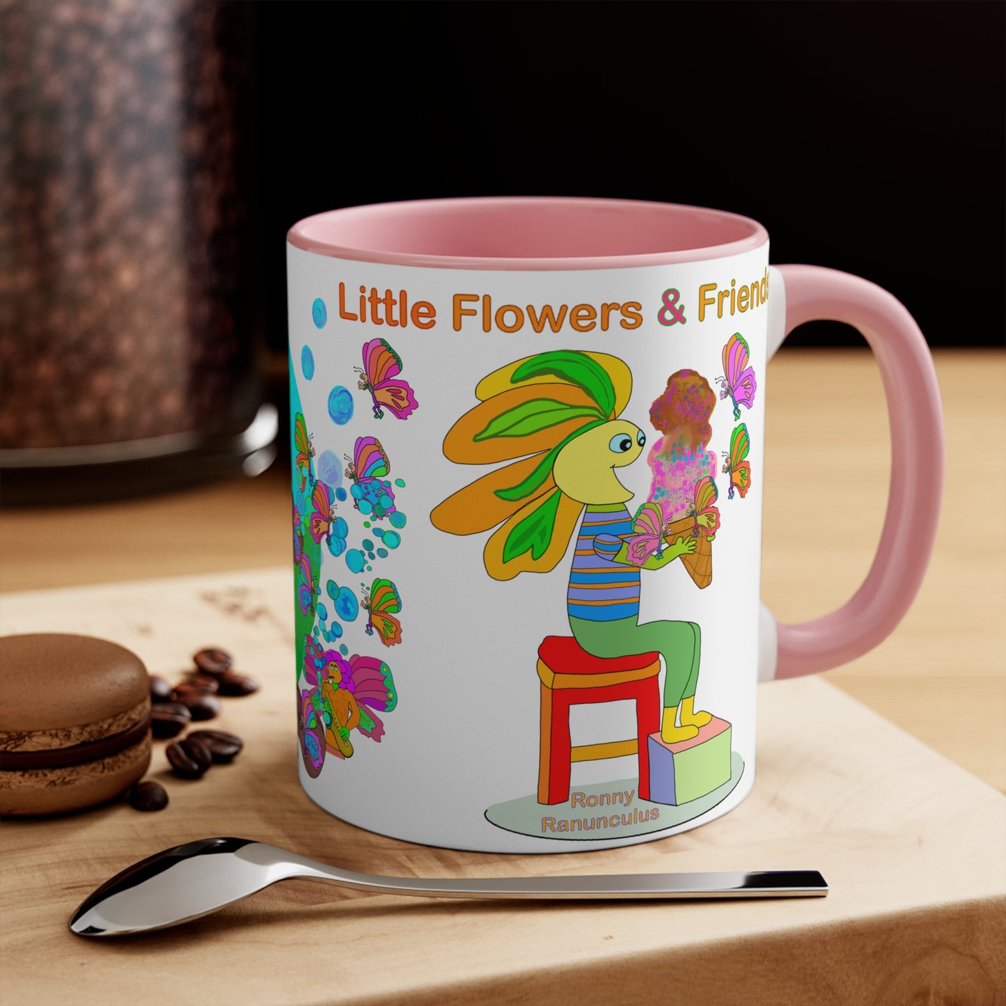 Accent Mug #P023, Pink 11oz