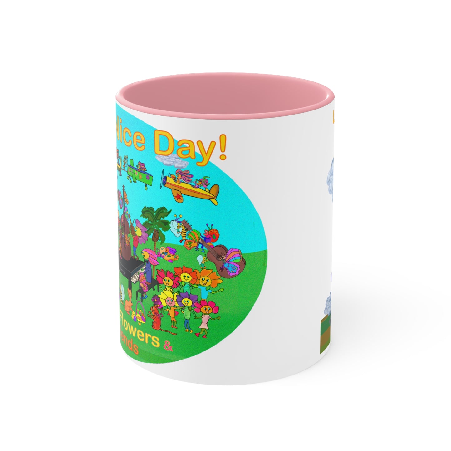 Accent Mug #P007, Pink 11oz