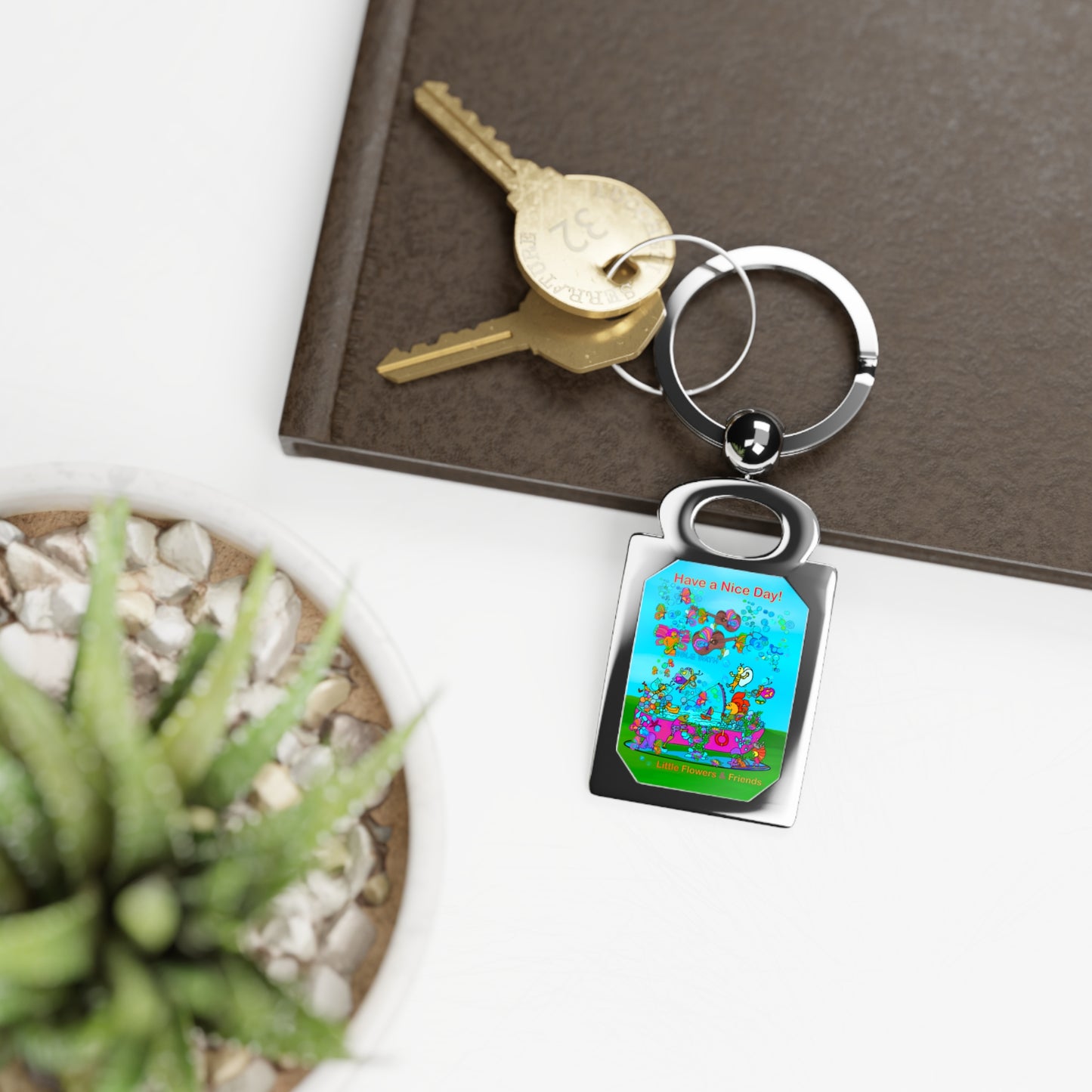 Rectangle Photo Keyring-#035
