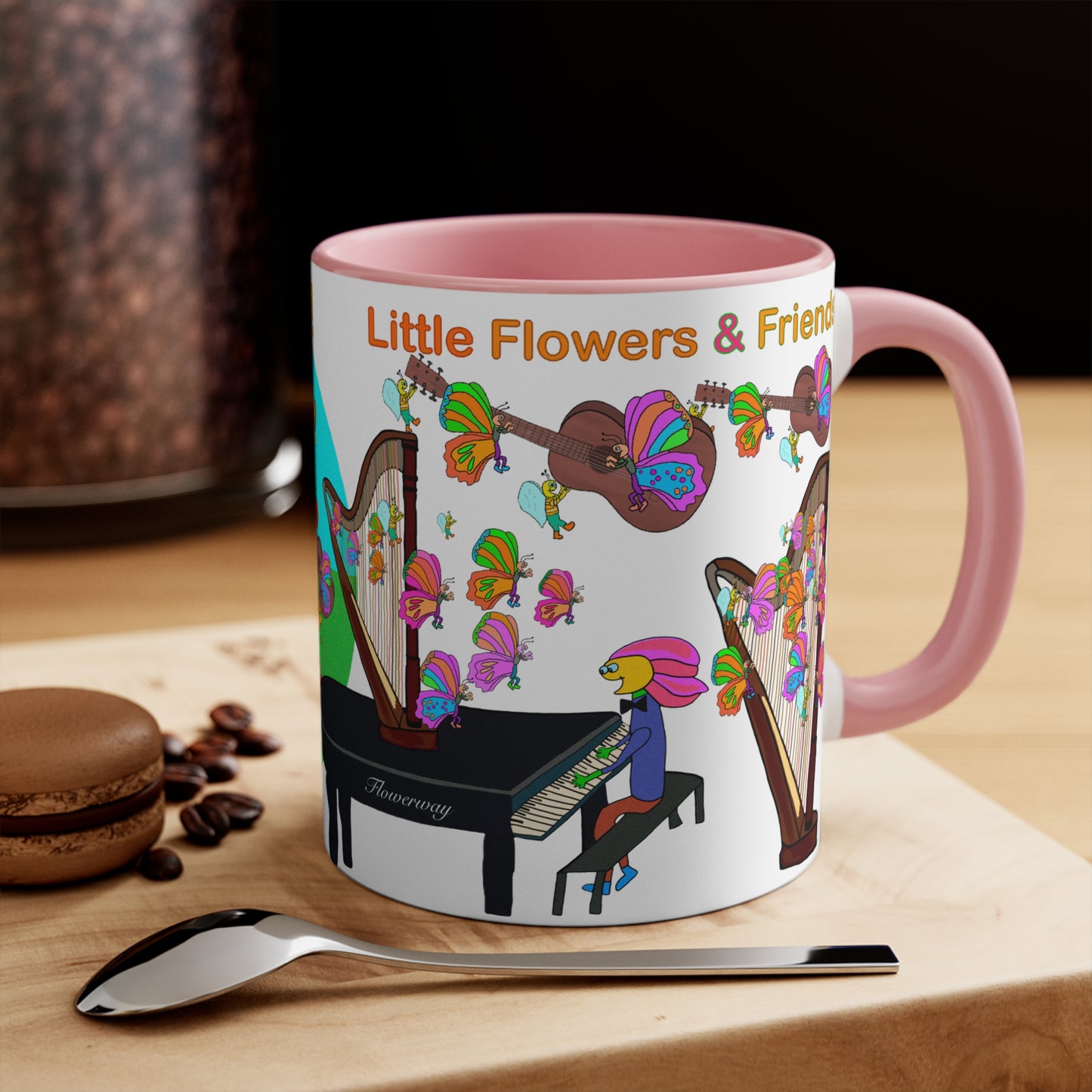 Accent Mug #P029, Pink 11oz