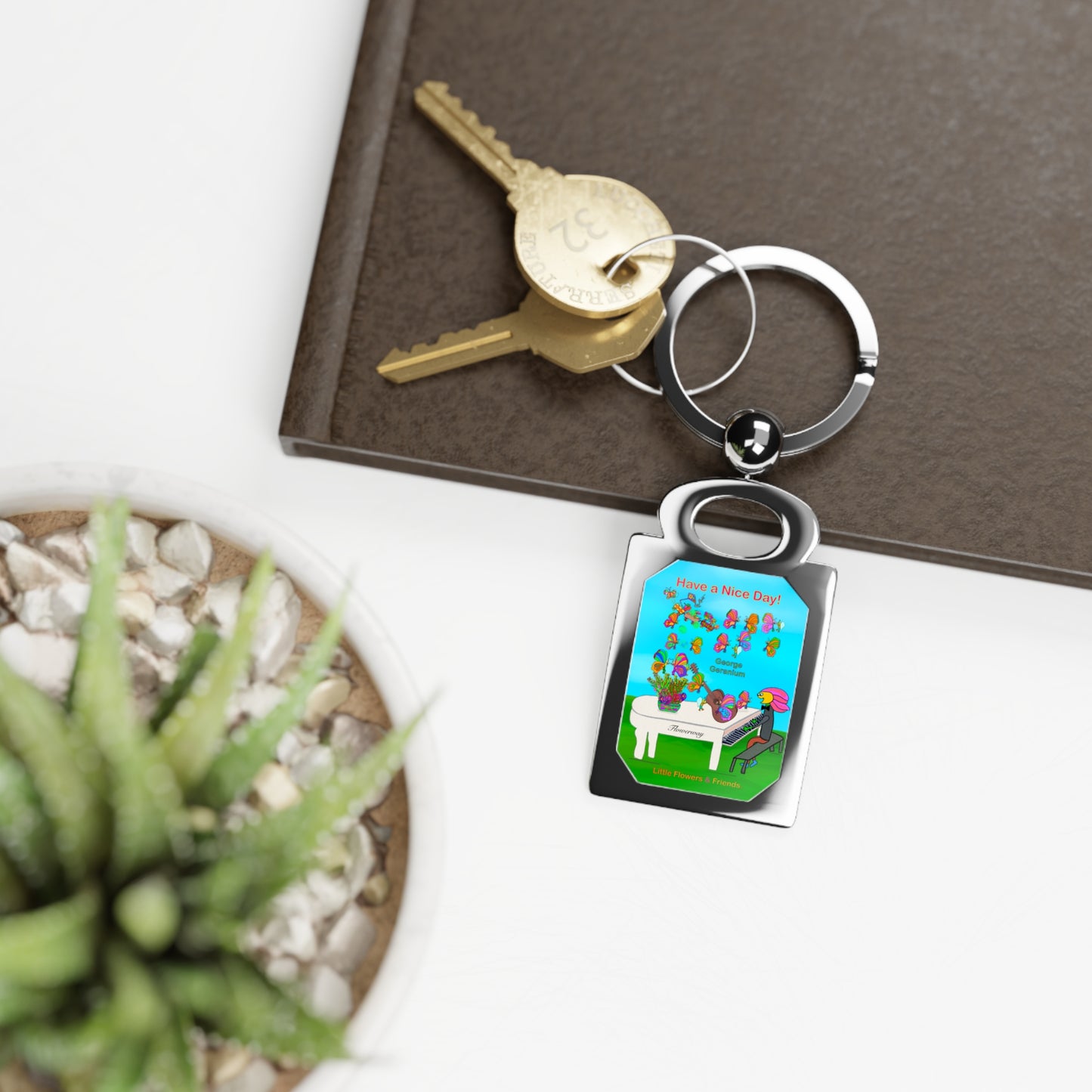 Rectangle Photo Keyring-#032