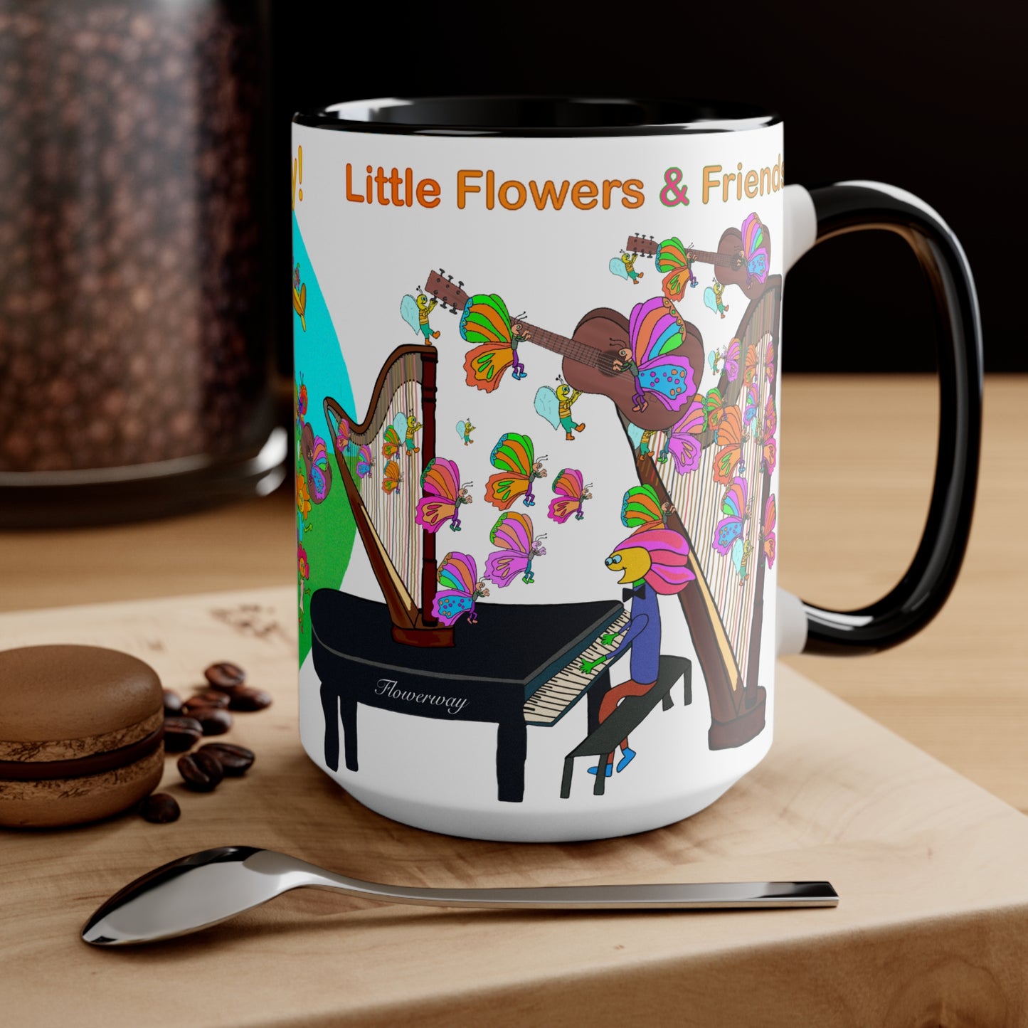 Accent Mug #B039, Black 15oz