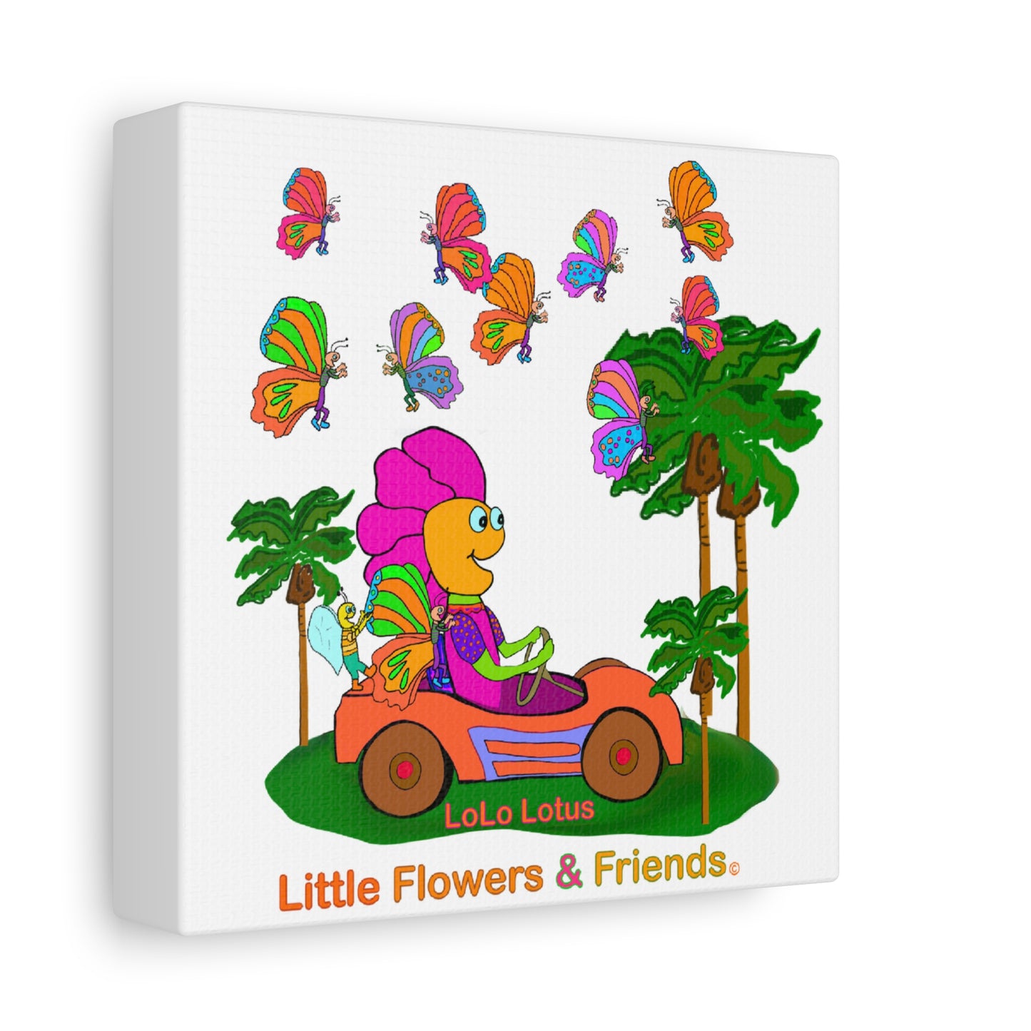 #036W) LoLo Lotus, Matte Canvas, Stretched, 1.25"