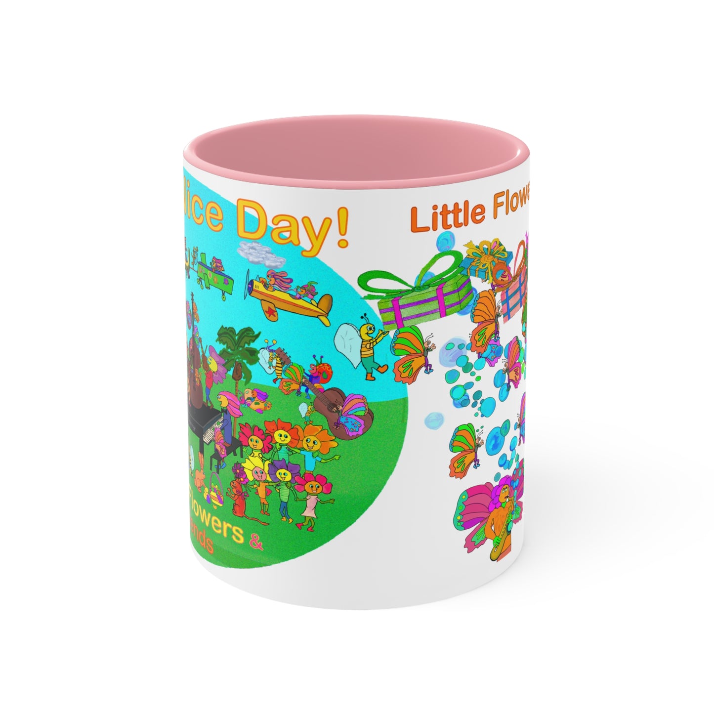 Accent Mug #P038, Pink 11oz