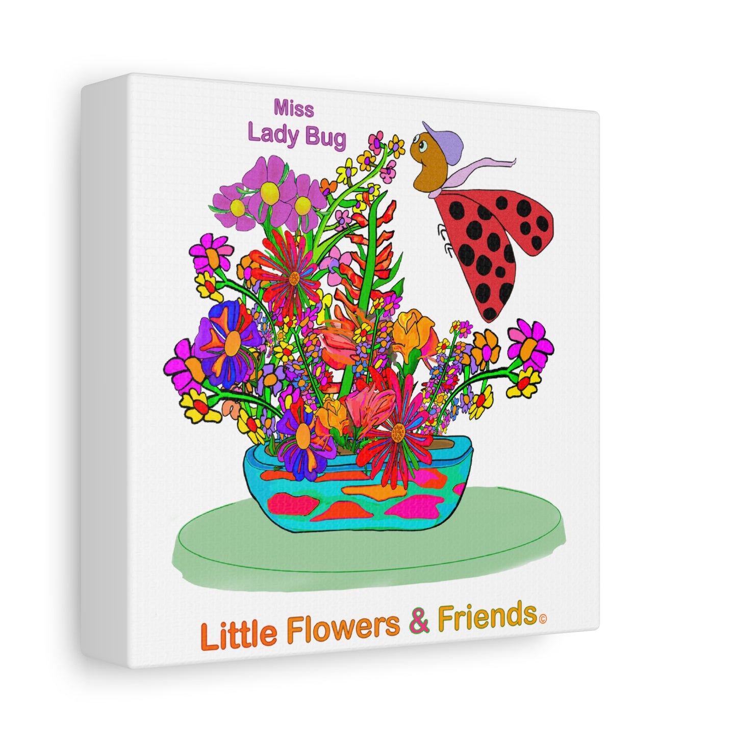 #014W) Miss Lady Bug, Matte Canvas, Stretched, 1.25"