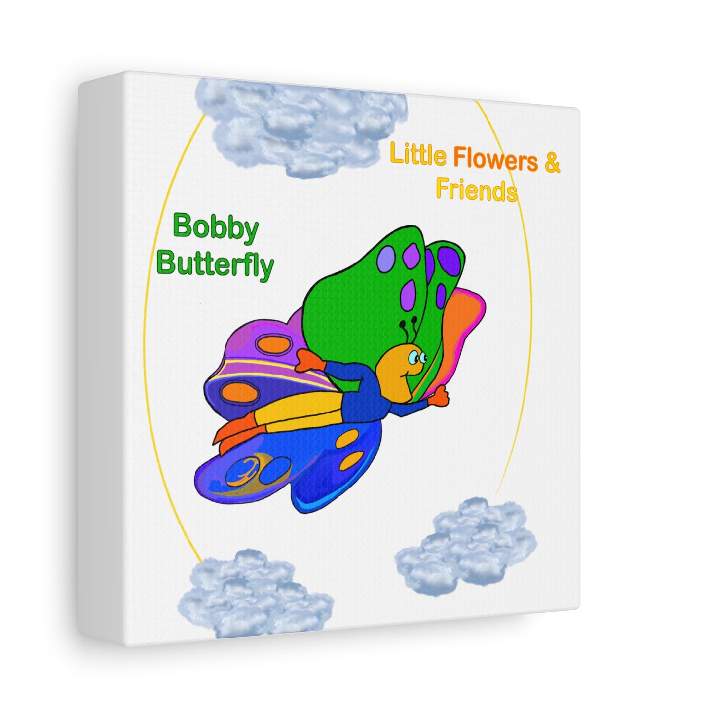 #018W) Bobby Butterfly, Matte Canvas, Stretched, 1.25"