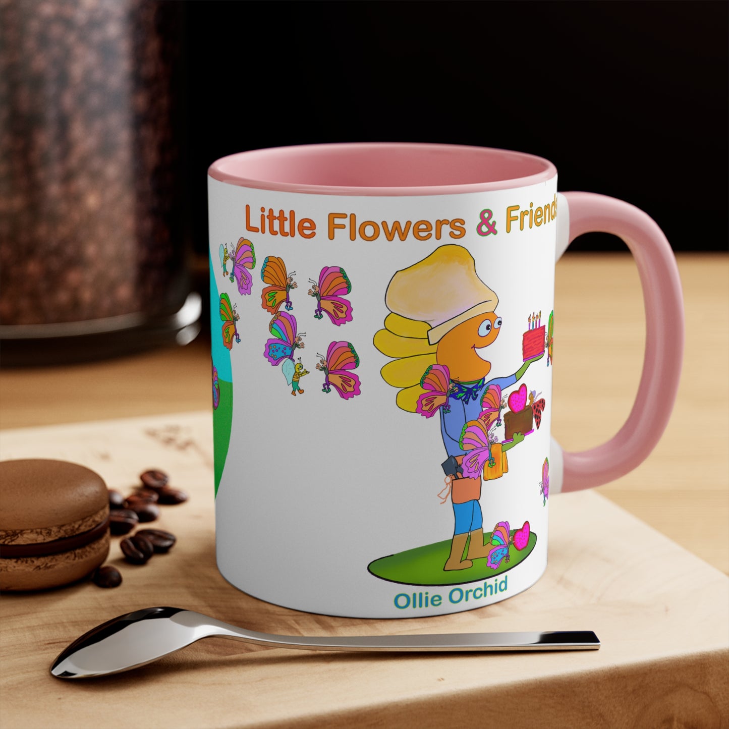 Accent Mug #P018, Pink 11oz