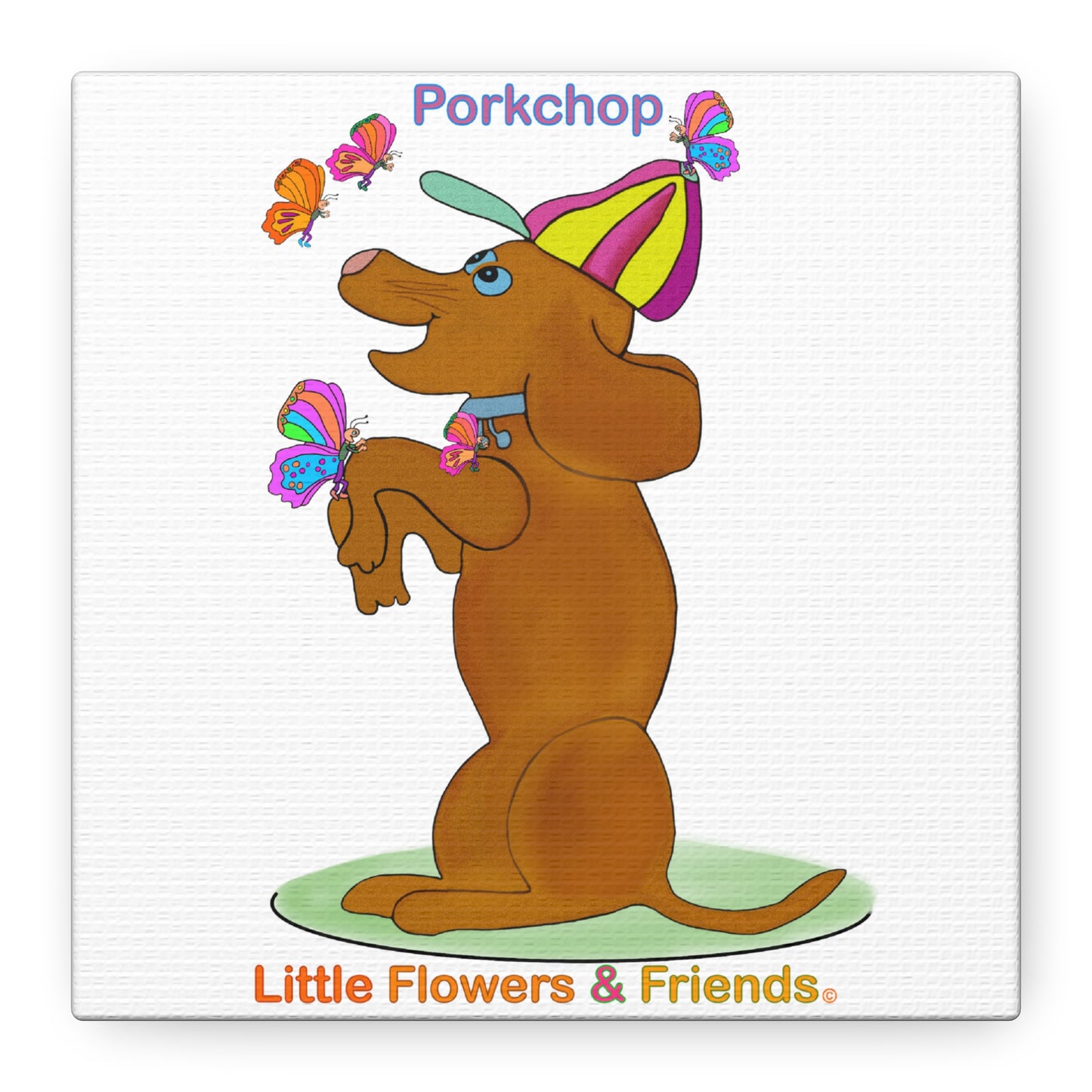 #017W) Porkchop, Matte Canvas, Stretched, 1.25"
