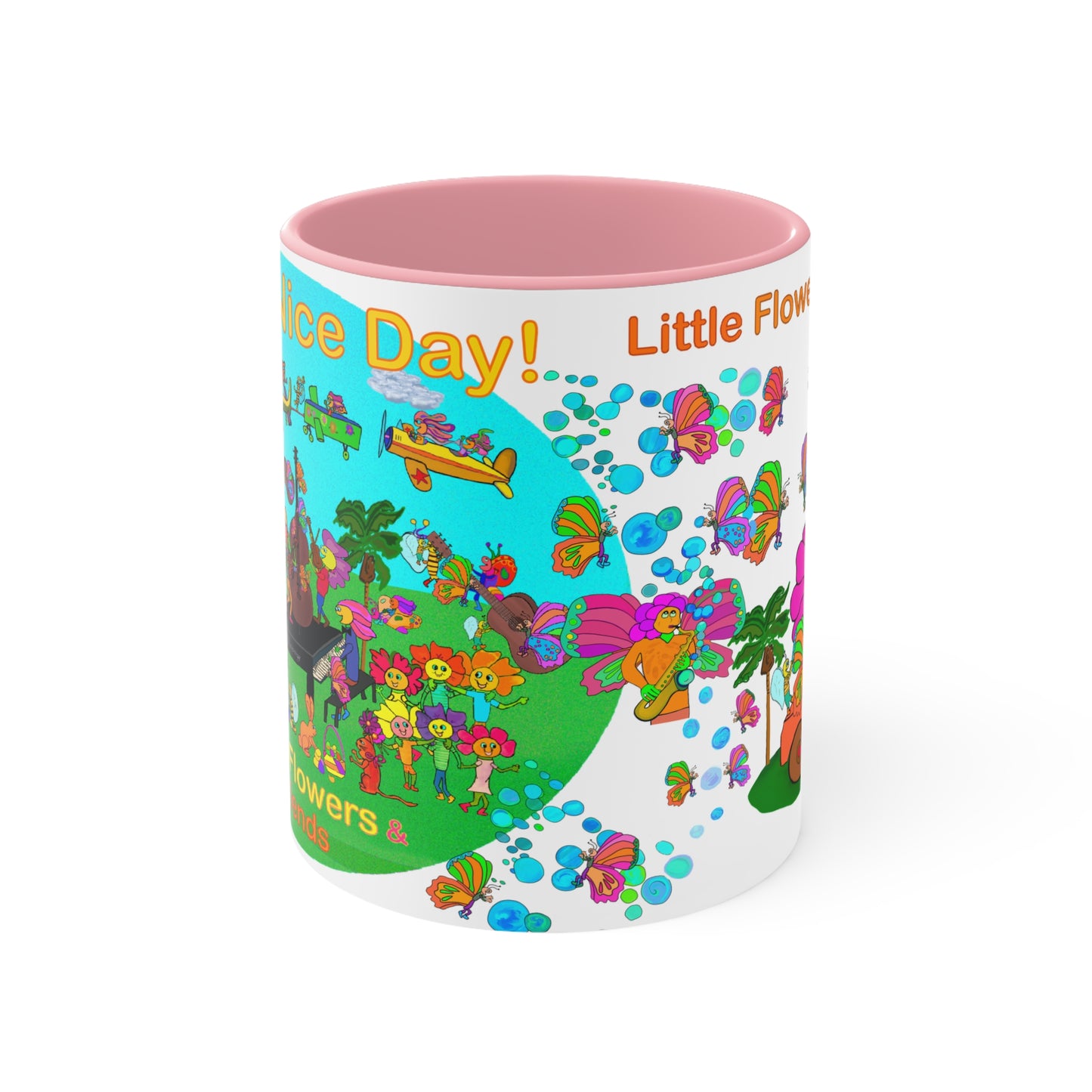 Accent Mug #P009, Pink 11oz