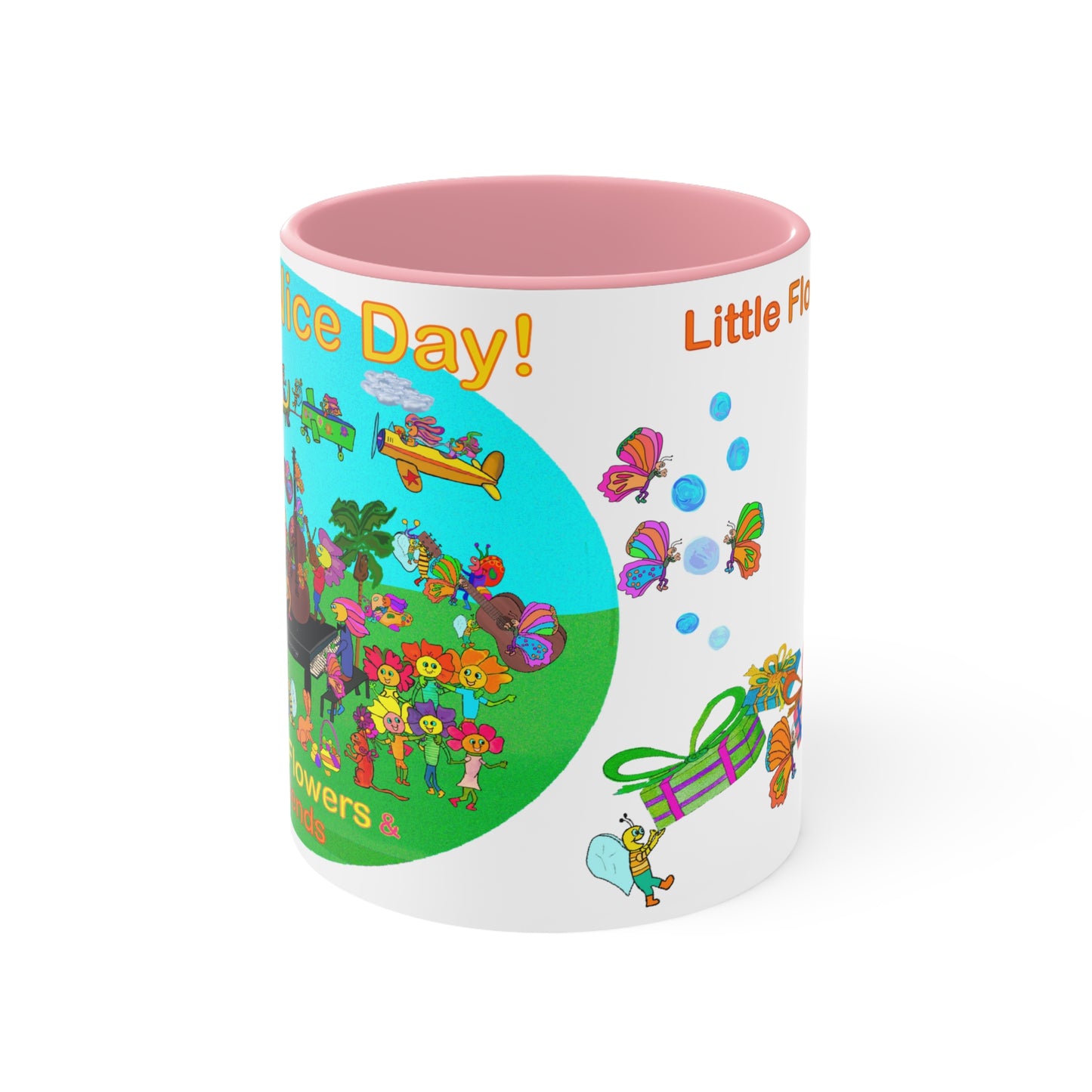 Accent Mug #P008, Pink 11oz