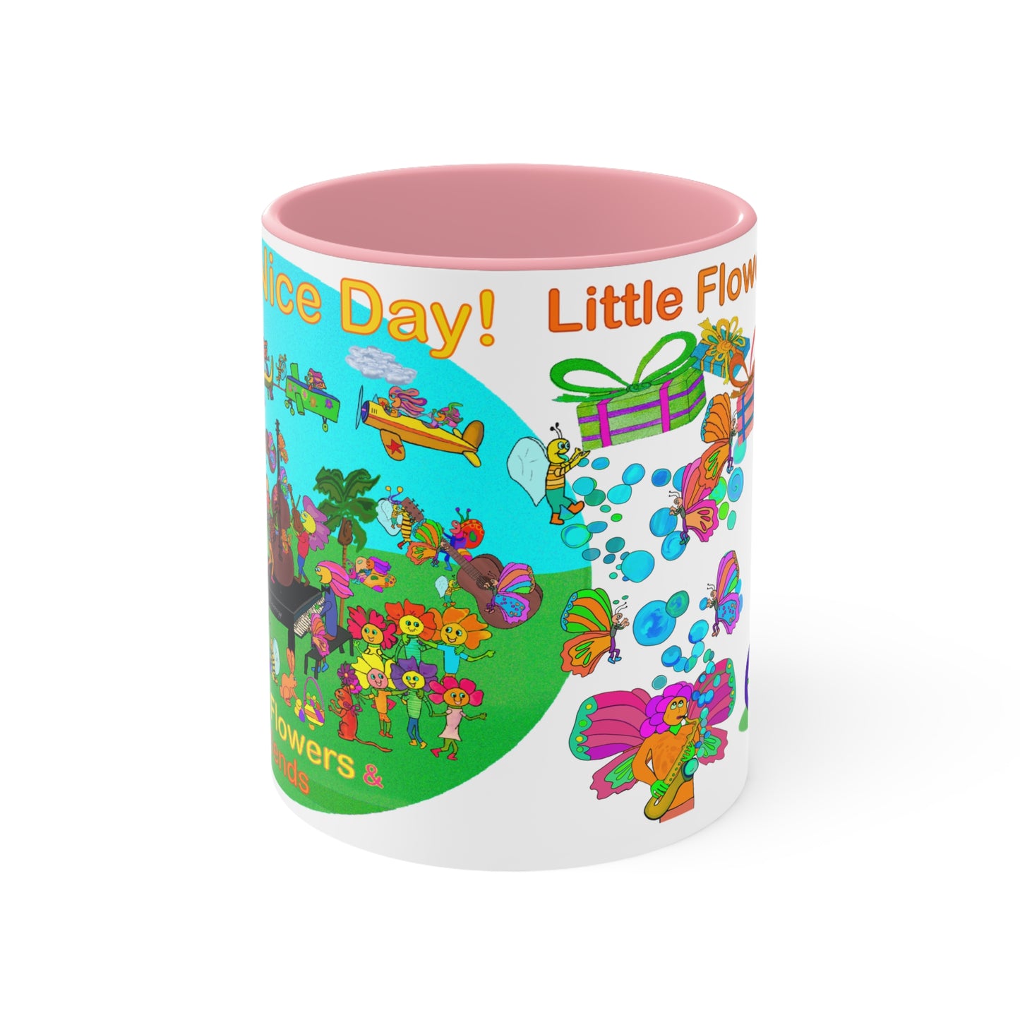 Accent Mug #P005, Pink 11oz