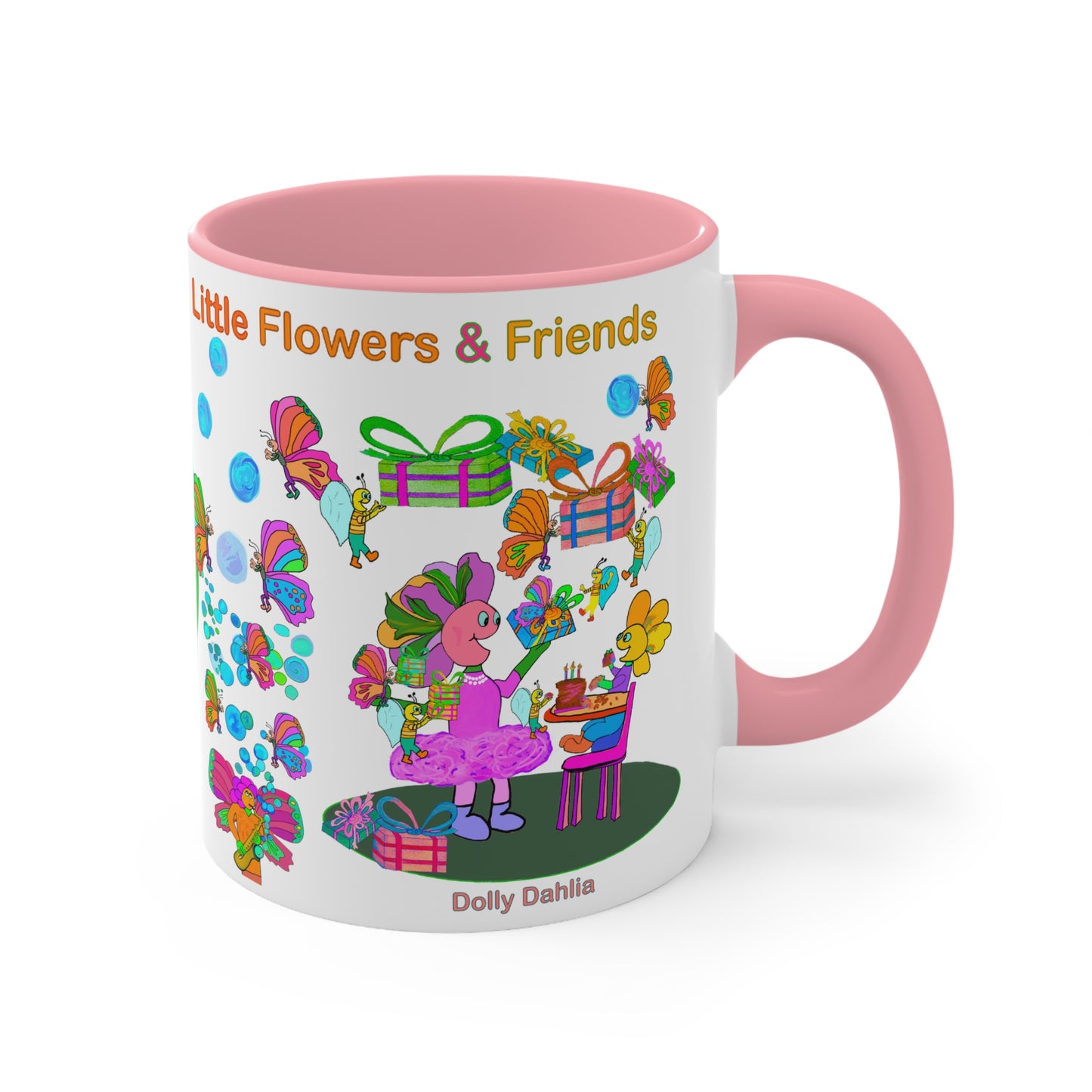 Accent Mug #P004, Pink 11oz