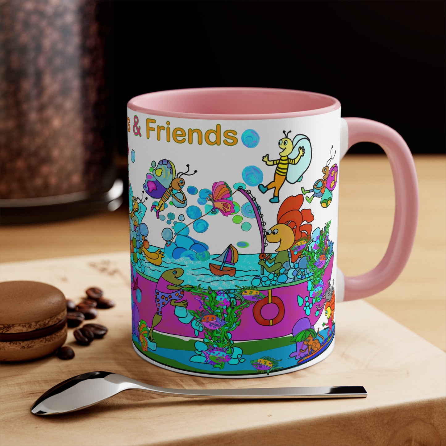Accent Mug #P024, Pink 11oz