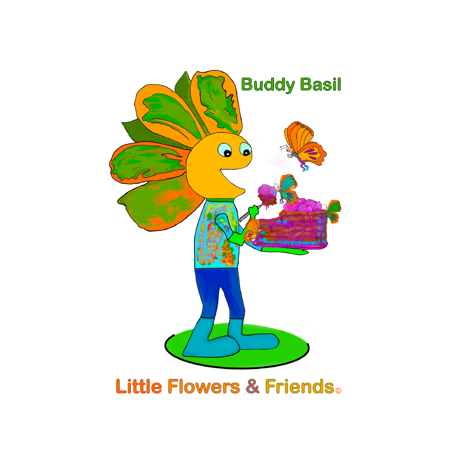 #019B) Buddy Basil, Matte Canvas, Stretched, 1.25"