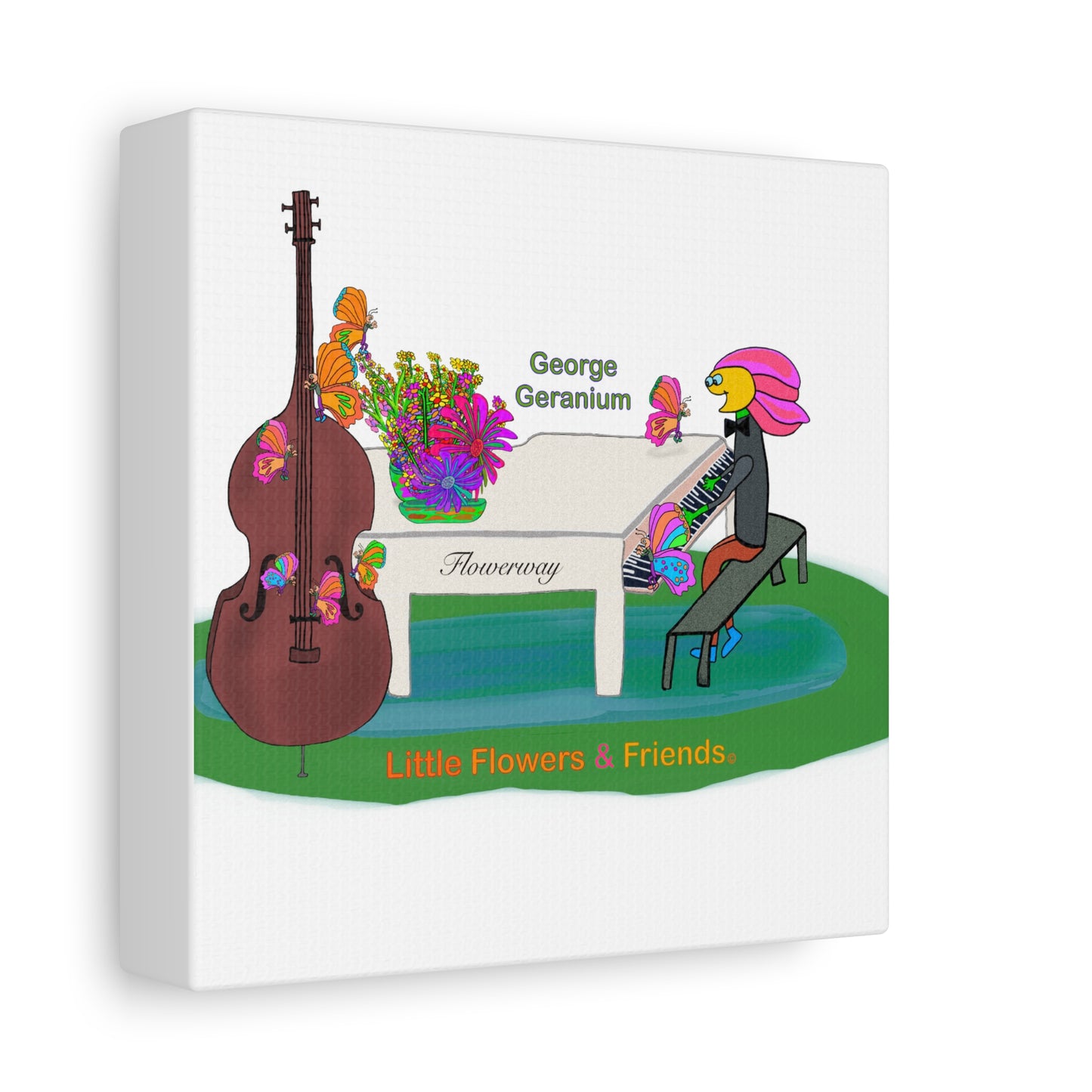 #043W) Music Lessons, Matte Canvas, Stretched, 1.25"